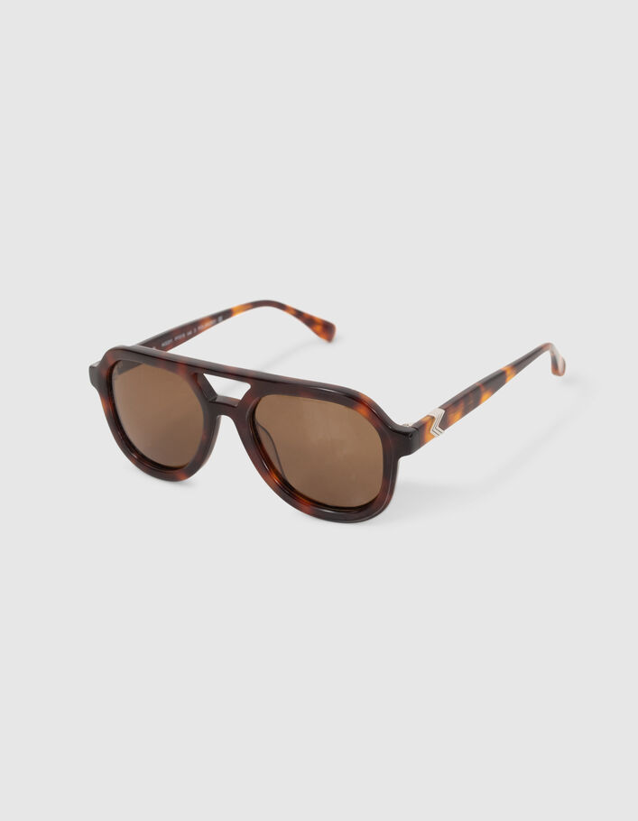 Lunettes solaires miel style pilote Femme