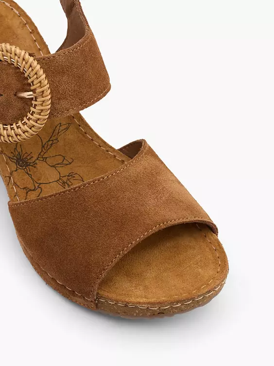 5th Avenue Leder Keilsandalette