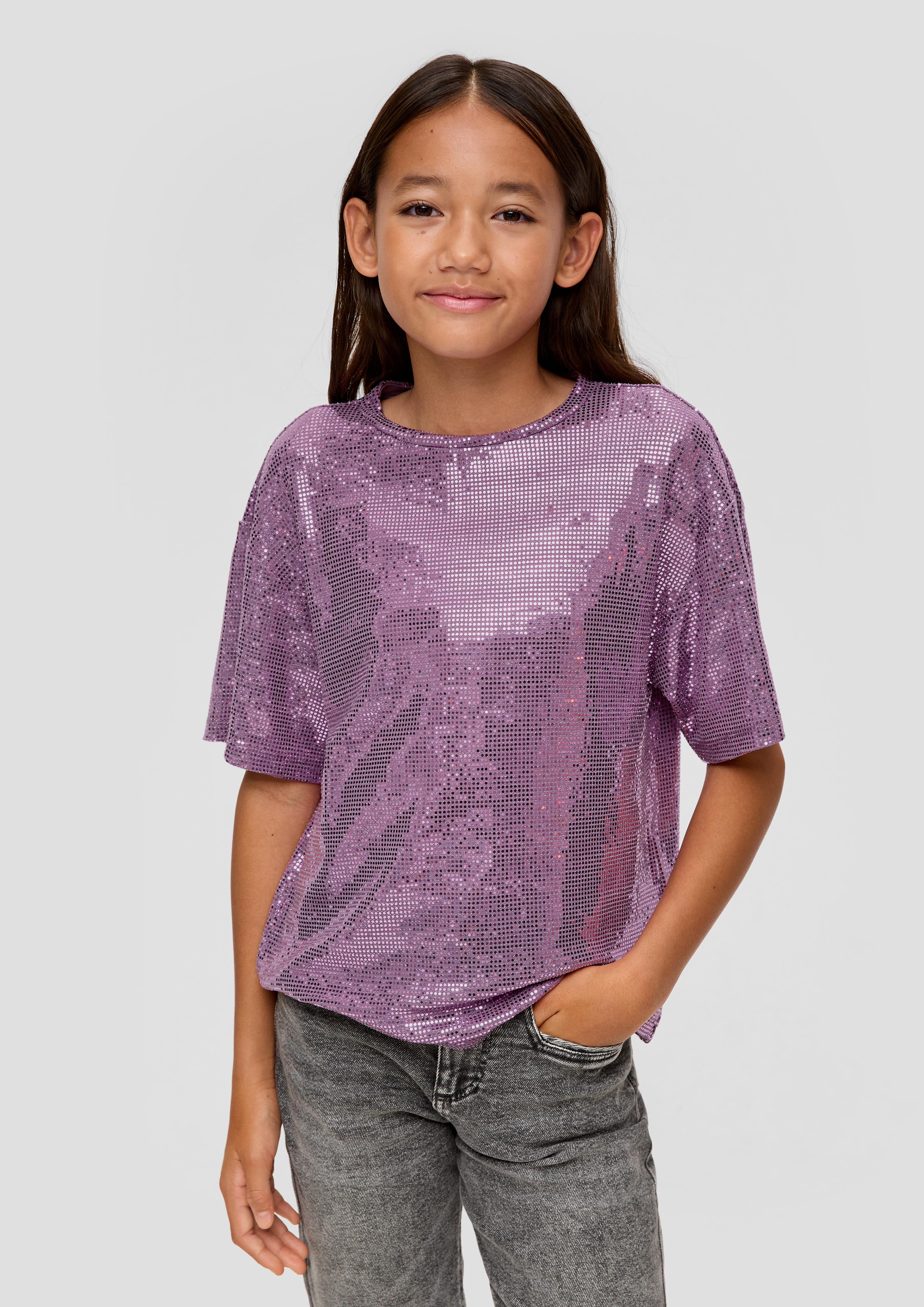 Pailletten-Shirt im Boxy Fit  2140574-4758