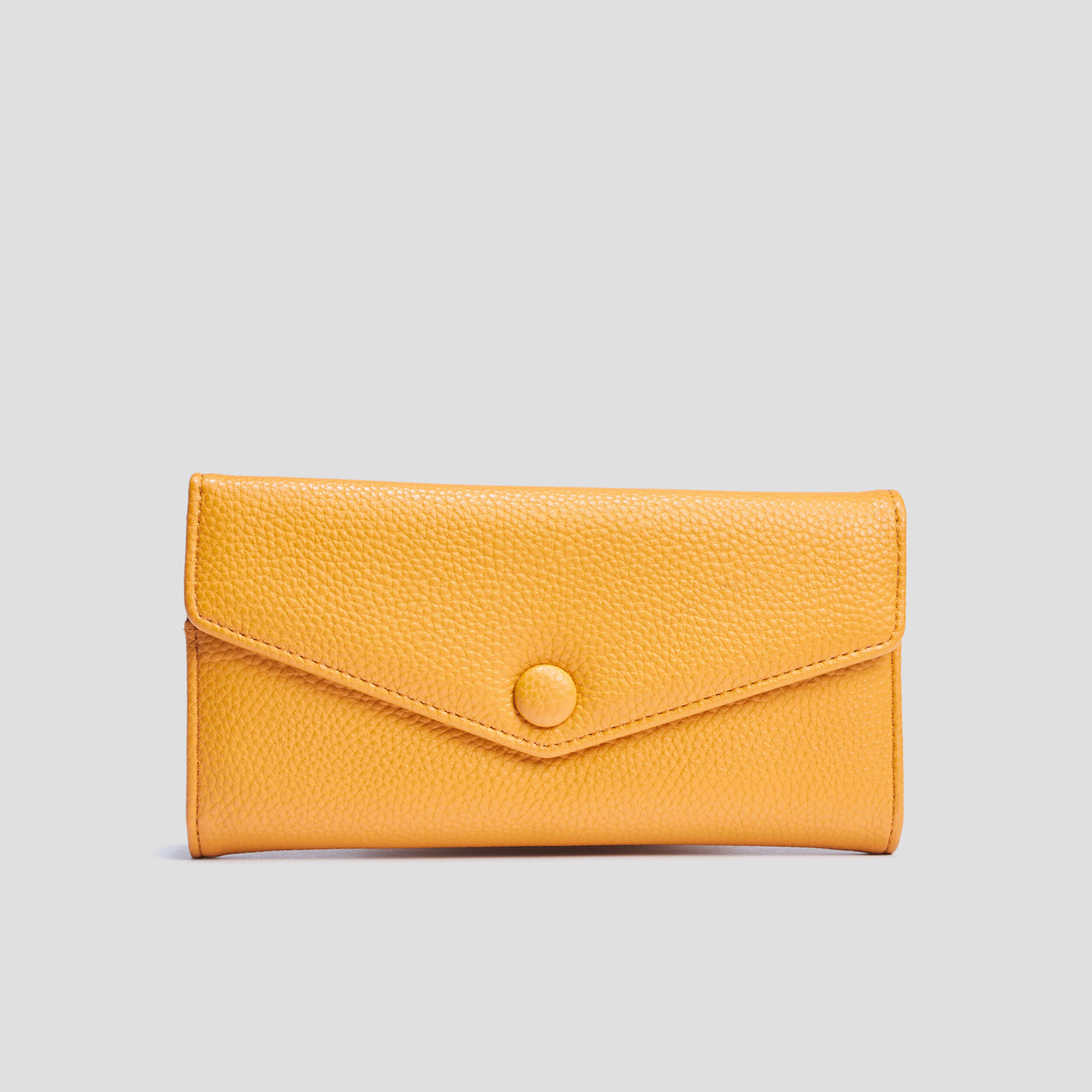 Portefeuille rectangulaire jaune femme | La Halle