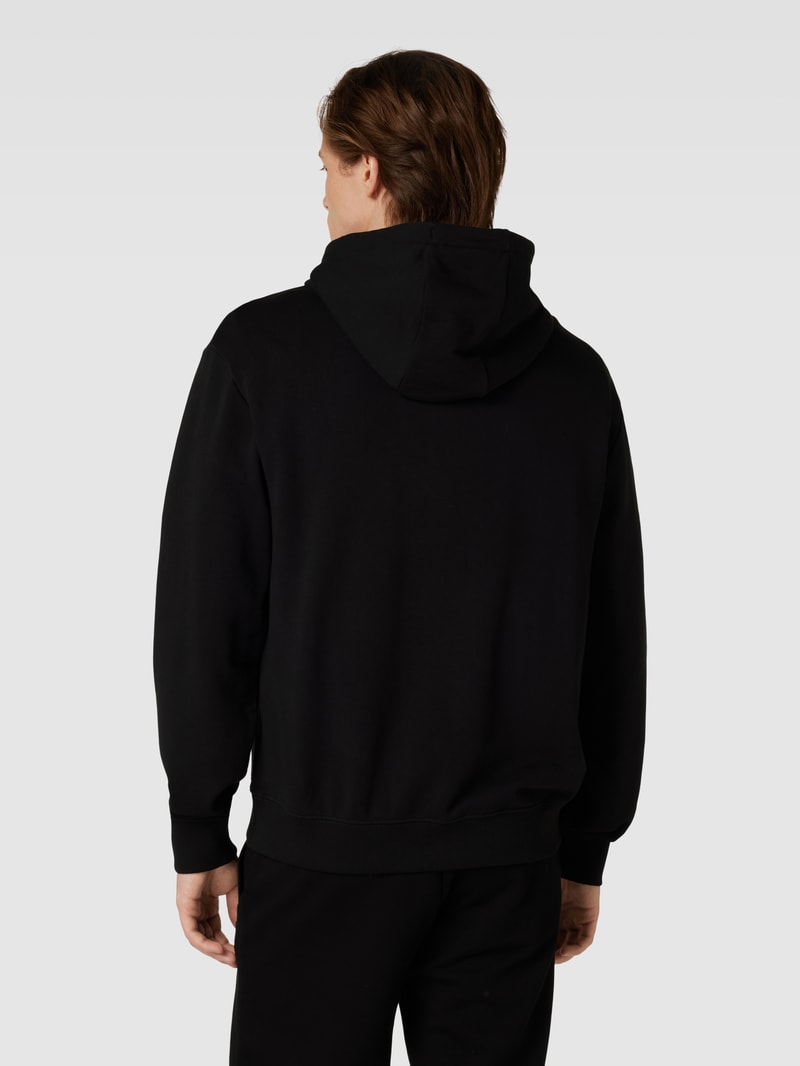 Hoodie mit Label-Print Modell 'Dapo' in schwarz