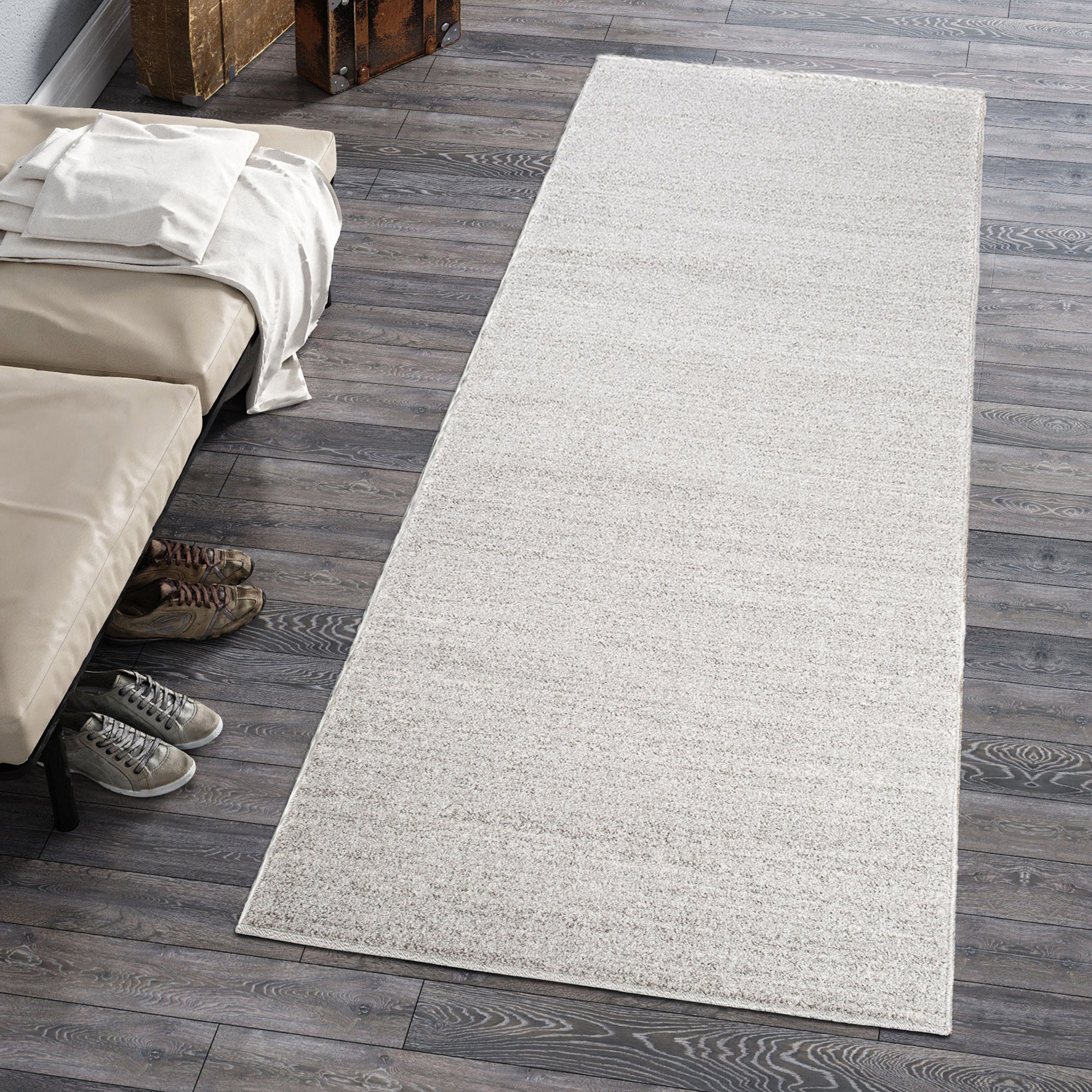 Läufer Läufer Flurläufer Einfarbig für Vorzimmer, Küche - Grau, Mazovia, 100 x 100 cm, Kurzflor, Meterware, Höhe 10 mm, Kurzflor - niedrige Florhöhe