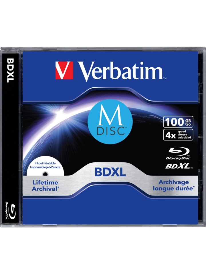COFI 1453 Verbatim M-DISC BD-R XL 100GB/1-4x Jewelcase (1 Disc) in Blau günstig kaufen onesize