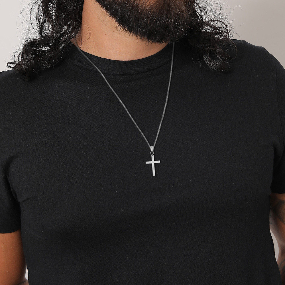 KUZZOI KUZZOI Pendentif Hommes Croix Pendentif Religion Basique en argent sterling 925 Pendentif