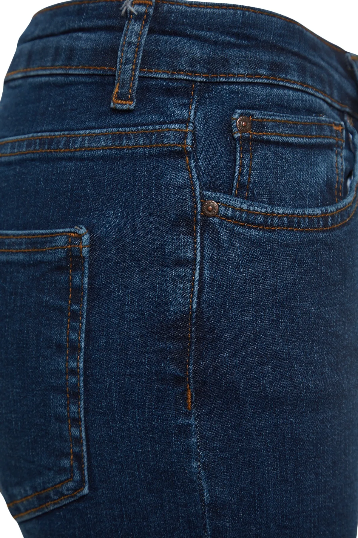 Trendyol Collection  Dunkelblaue Skinny Jeans mit hoher Taille TWOSS23JE00075