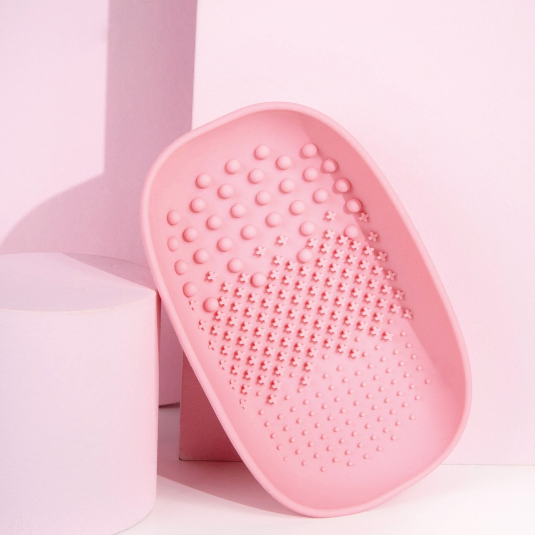 Paleta de limpeza de pincéis rosa da Brushworks