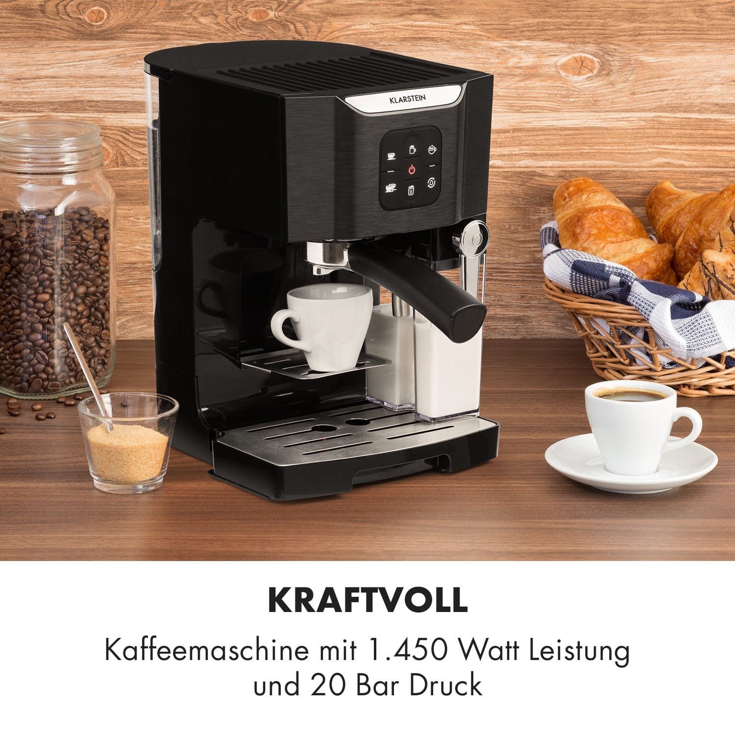 Klarstein Filterkaffeemaschine BellaVita, 1.4l Kaffeekanne