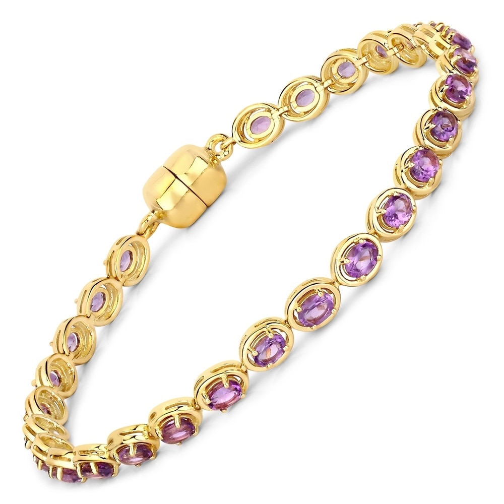 Rafaela Donata Bracelet Argent sterling Améthyste en Or jaune Bracelet