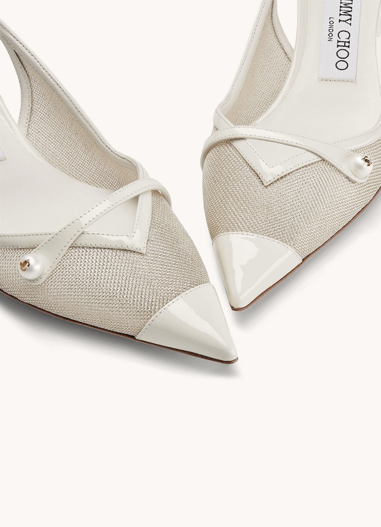 Jimmy Choo Amita 45 slingback cipele s detaljima od teleće kože