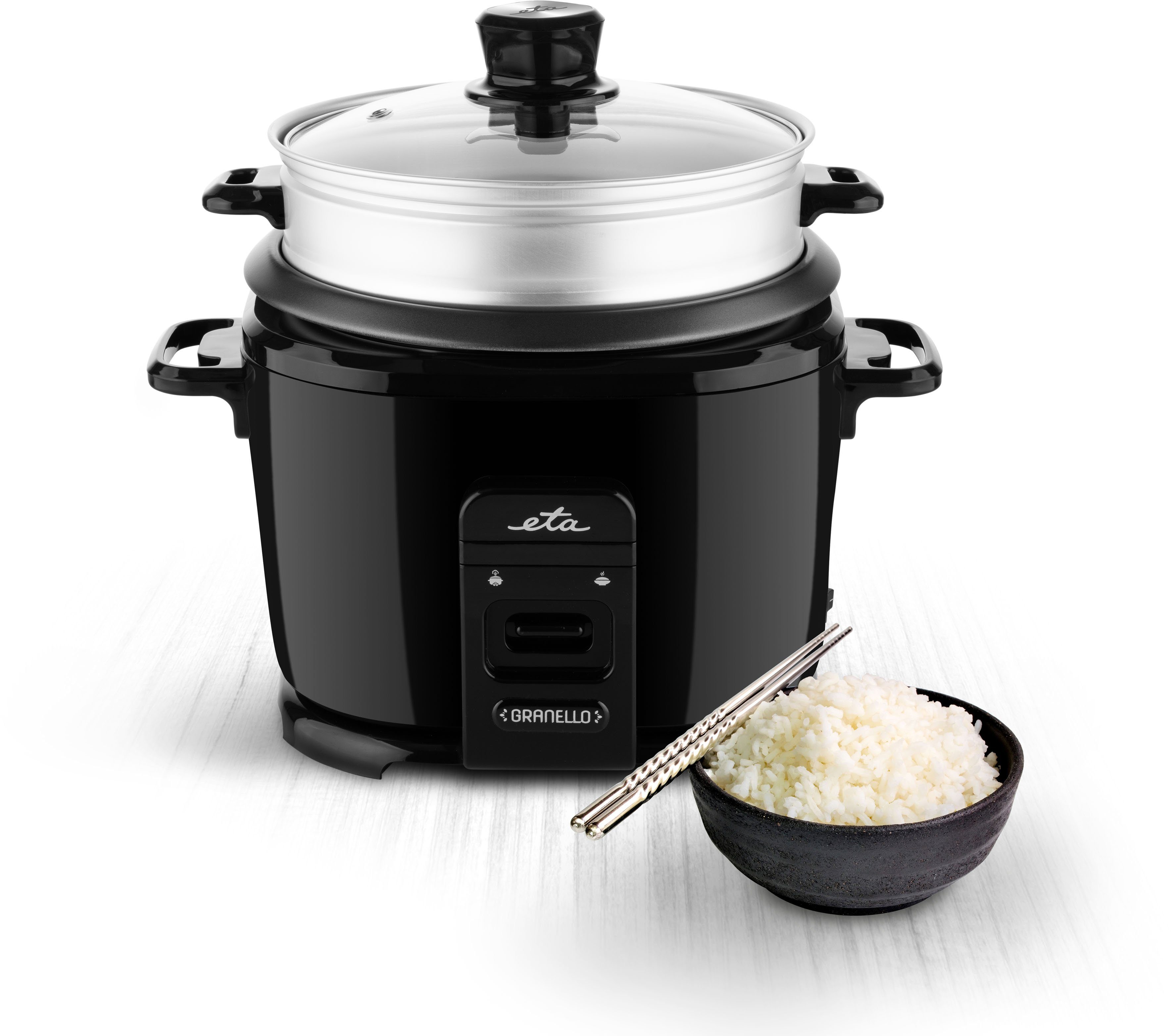 eta Reiskocher GRANELLO ETA313990000, 700 W, mit Dampfgaraufsatz, 1,8 l, vollautomatisch, Aluminiumbehälter