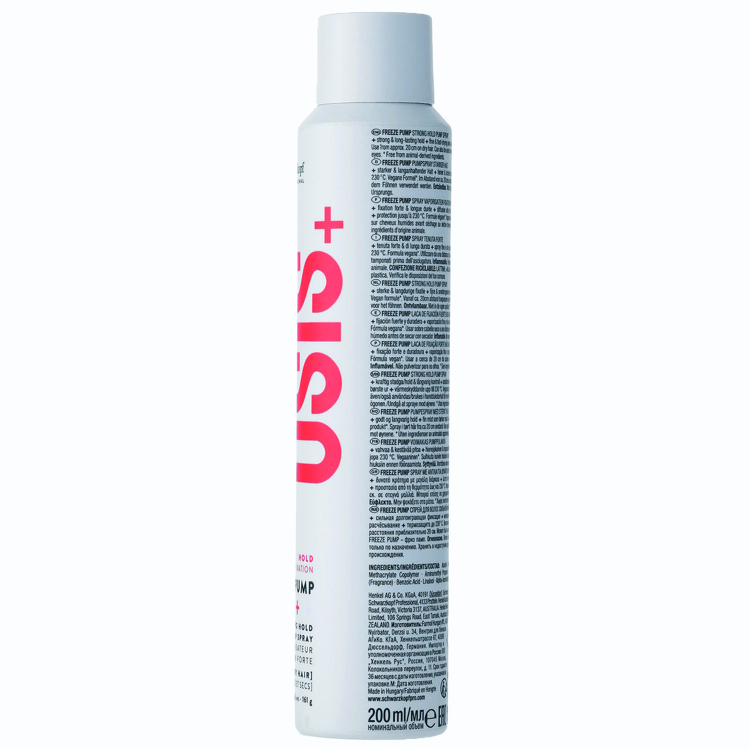 Schwarzkopf Professional Osis+ Freeze Pump Spray Vaporisateur Fixation Forte /+++