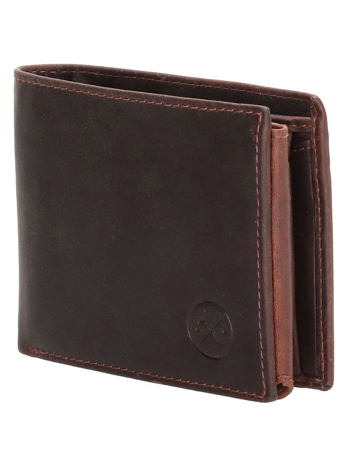 HIDE & STITCHES Leder-Geldbörse in Braun - (B)8 x (H)10 x (T)1,5 cm günstig kaufen onesize