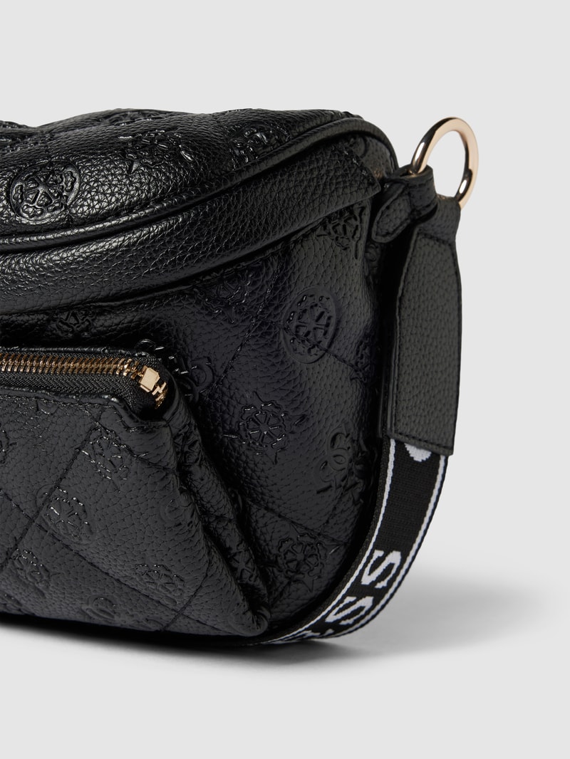Umhängetasche mit Label-Detail Modell 'POWER PLAY MINI' in schwarz
