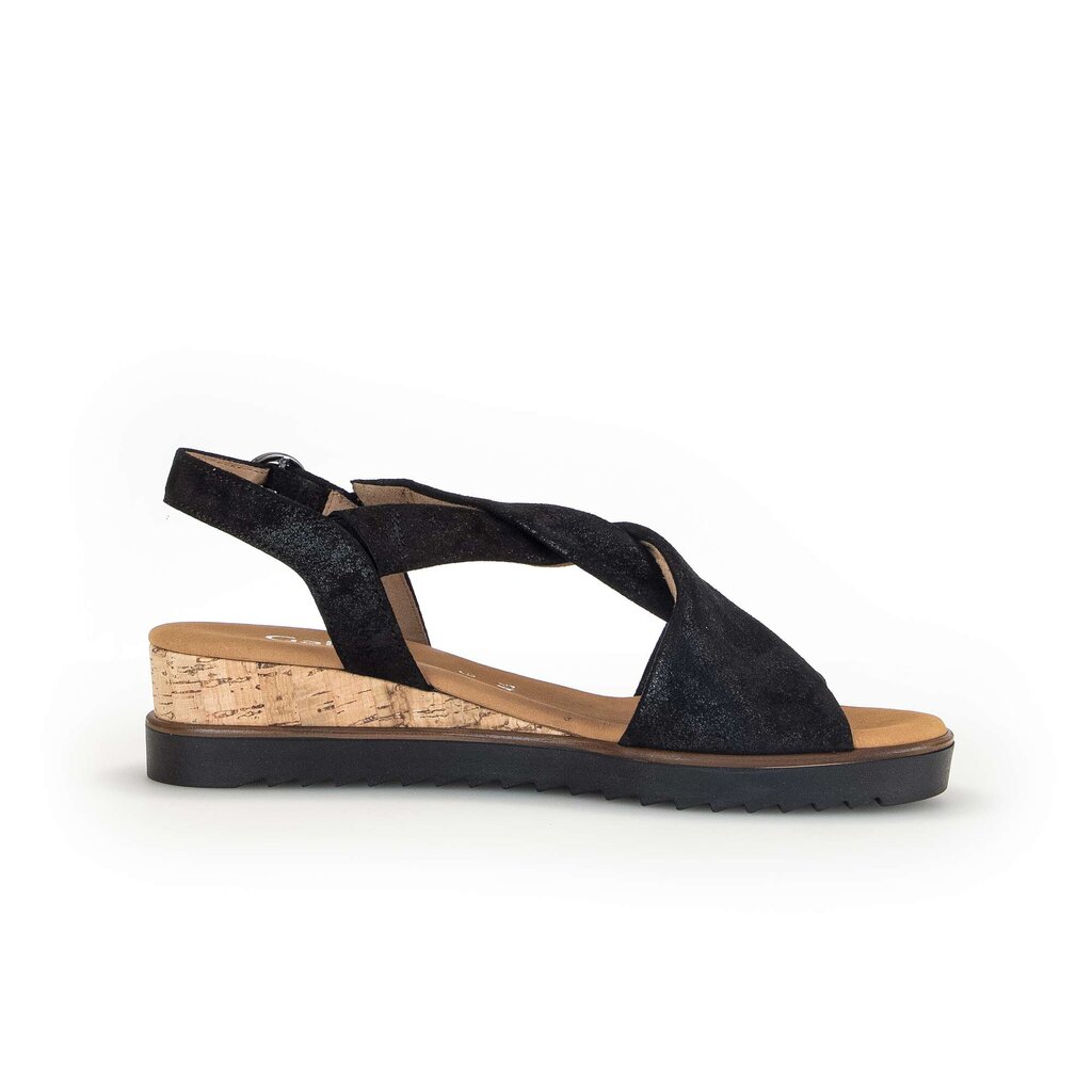 Gabor comfort Keilsandalette schwarz