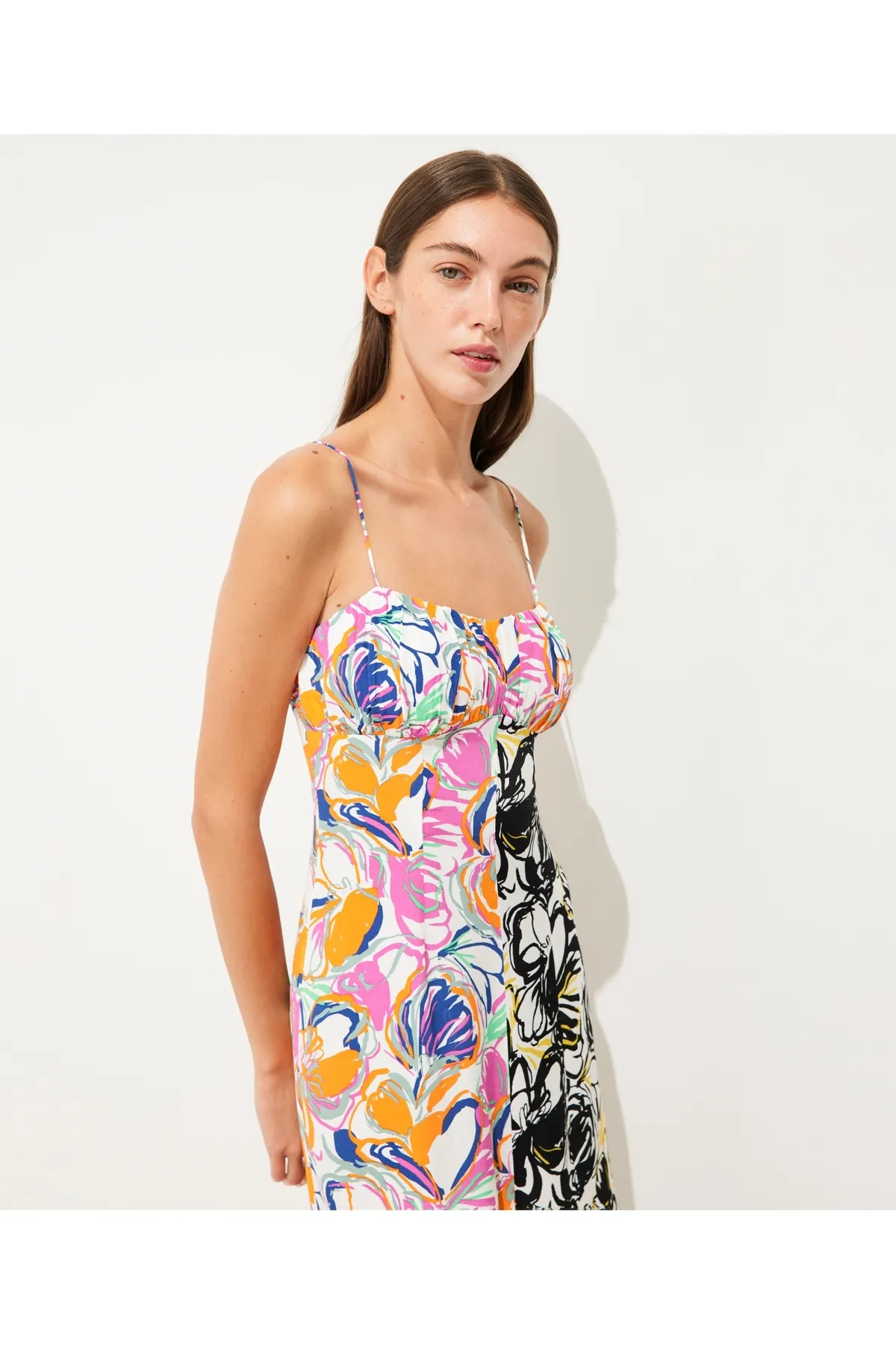 İpekyol  Trägerkleid mit Mustermix