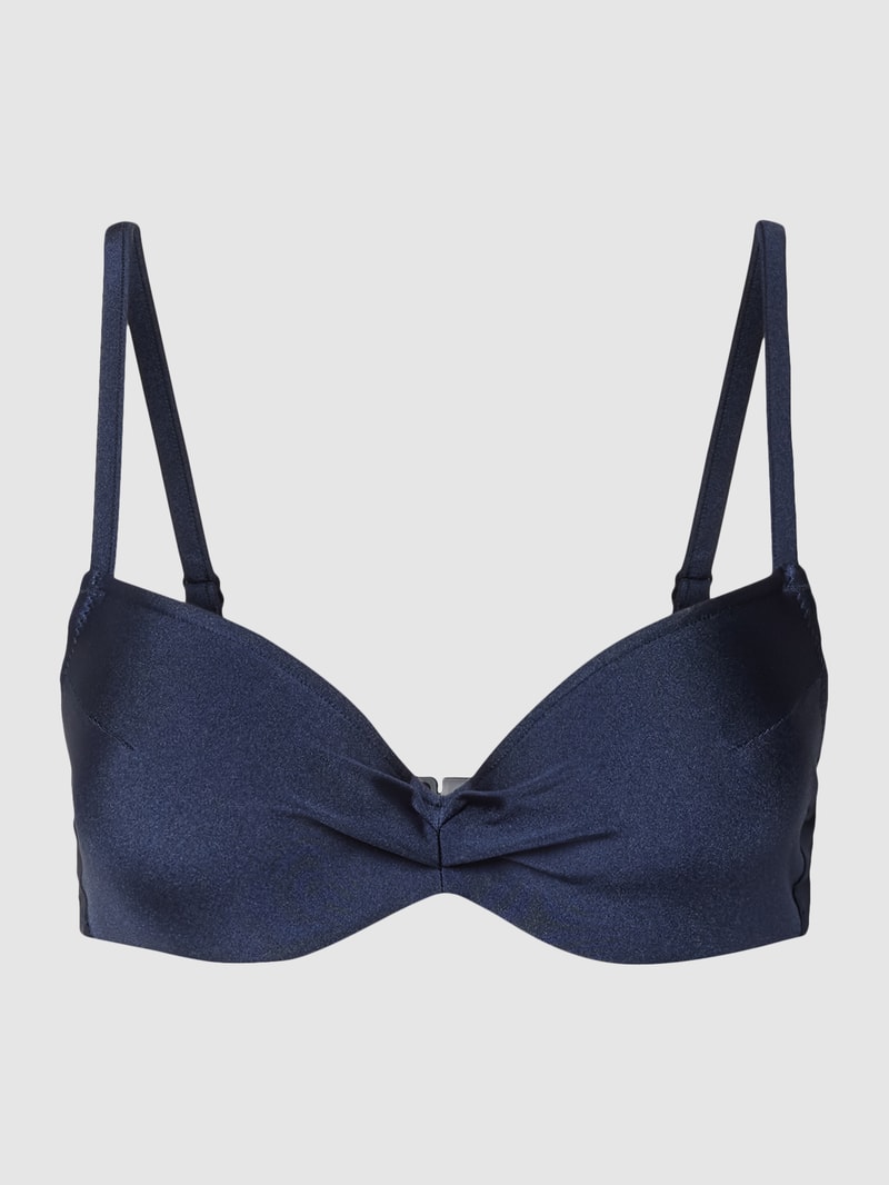 Bikini-Oberteil mit Herz-Ausschnitt Modell 'ISLA WIRE' in marineblau
