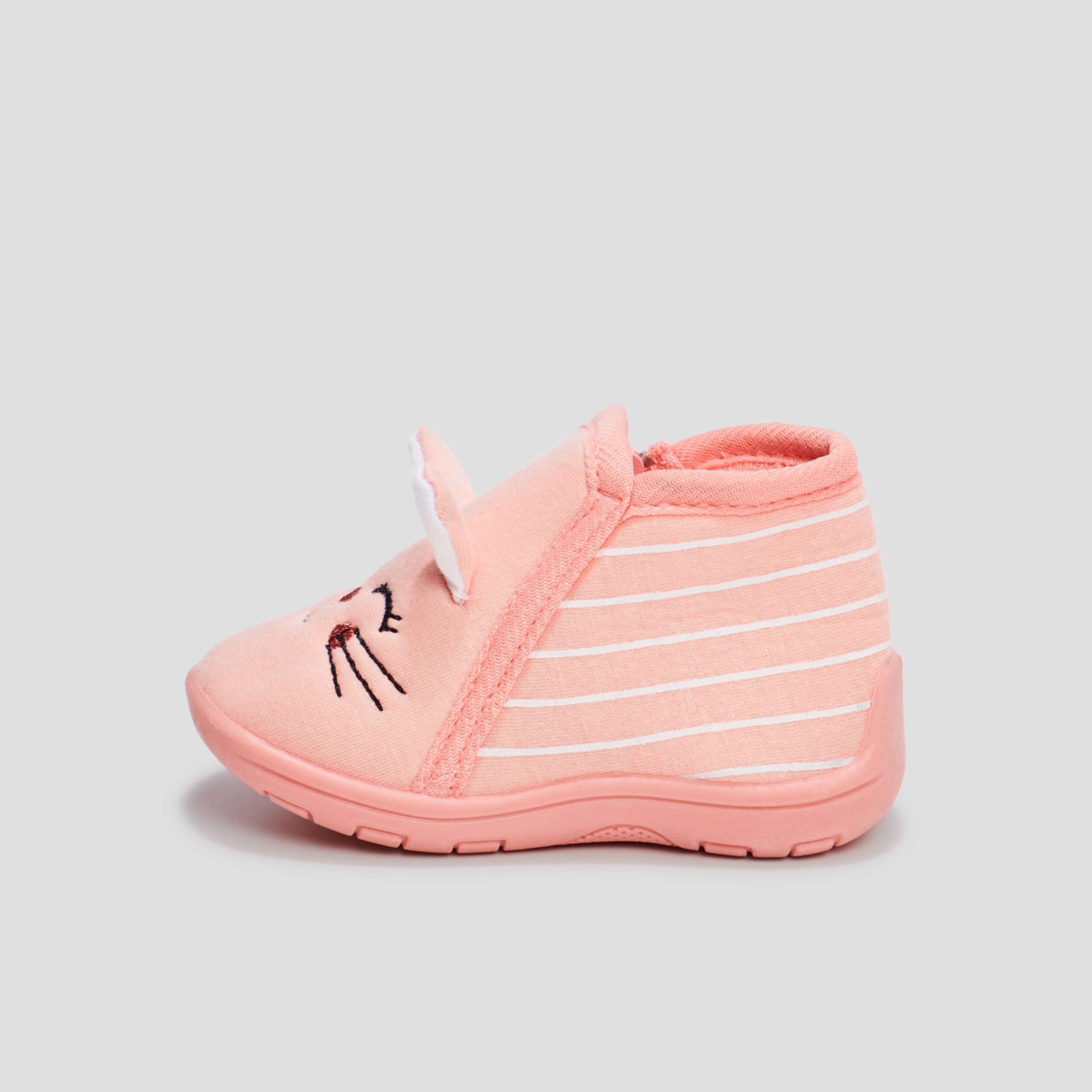 Chaussons bottillons rose bébé fille | La Halle