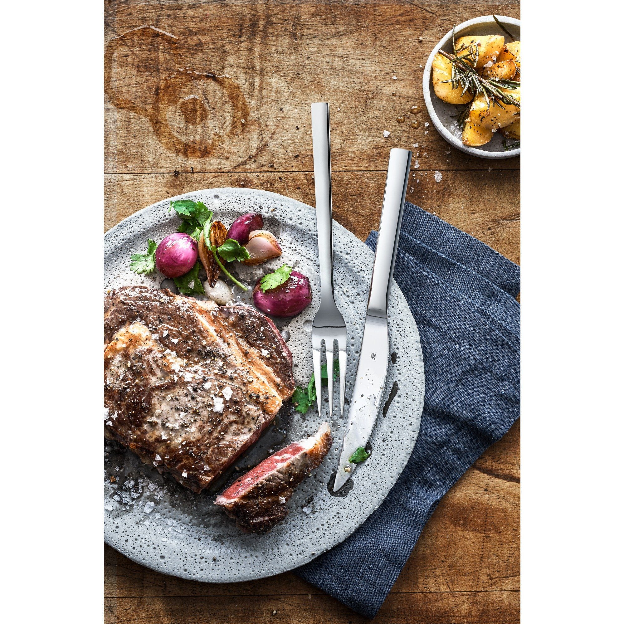 WMF Steakbesteck Nuova, Solide Monobloc Steakmesser