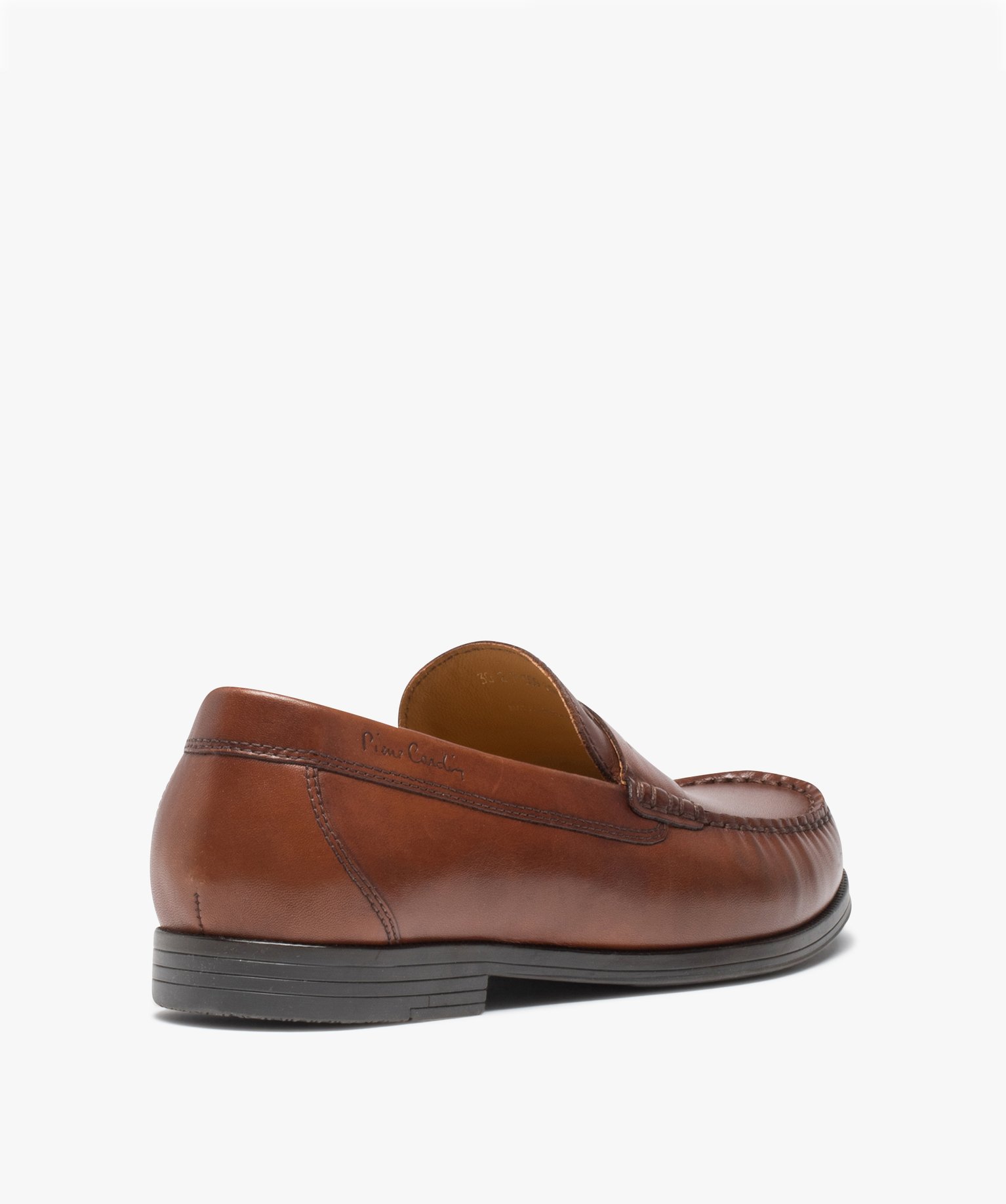 Mocassins homme unis en cuir et à talon plat - Pierre Cardi... marron | GEMO