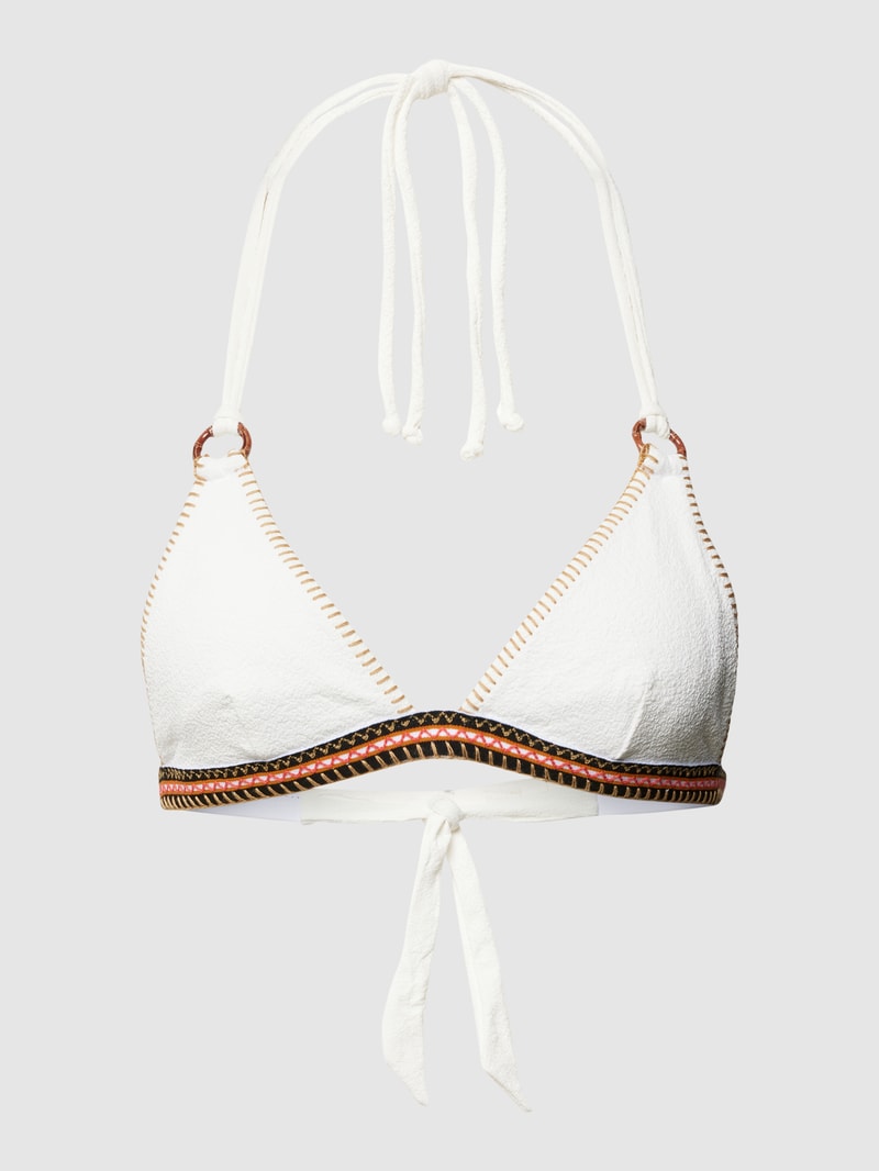 Bikini-Oberteil mit Schleifen-Detail Modell 'WAKO' in offwhite
