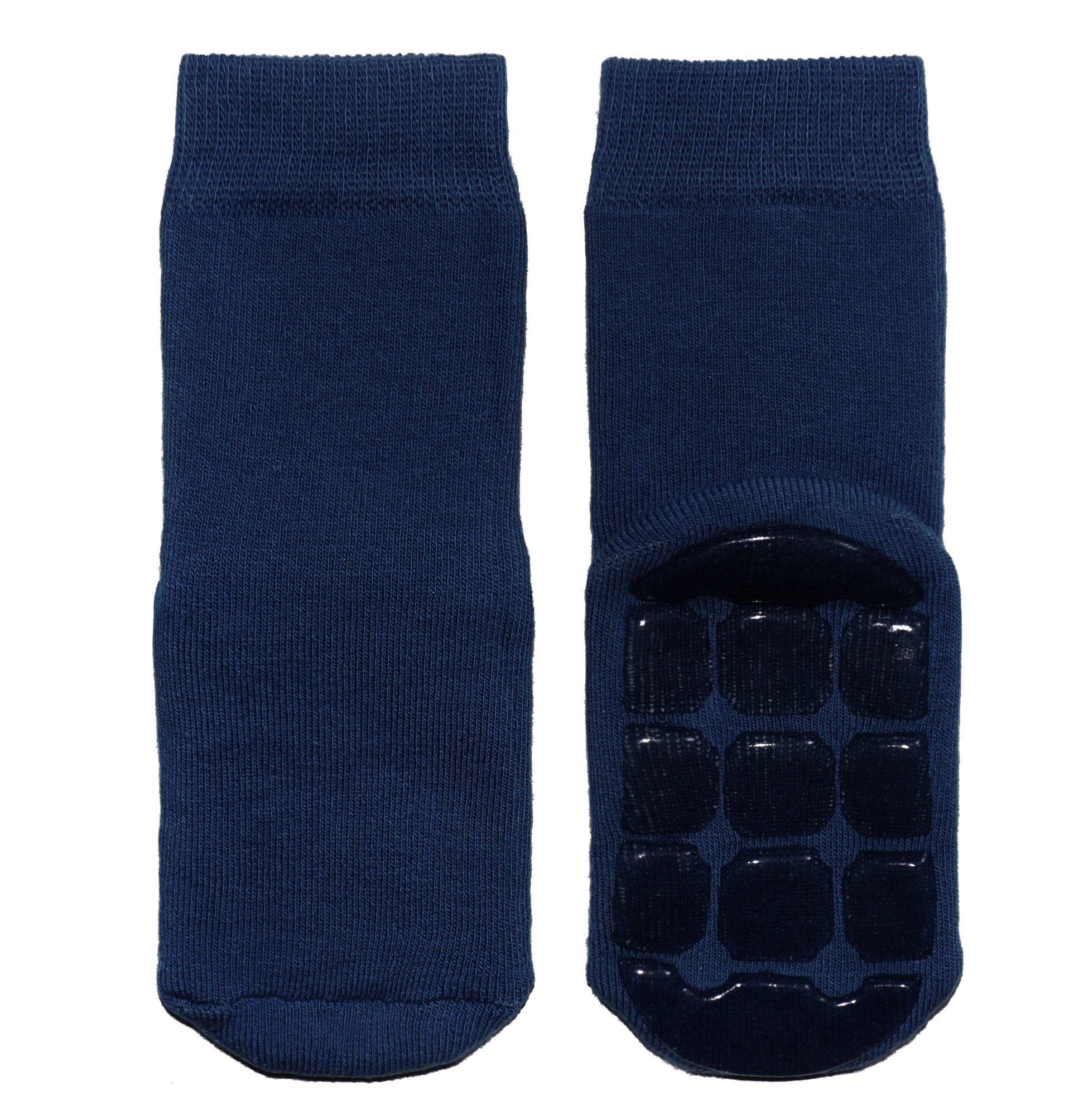 WERI SPEZIALS Strumpfhersteller GmbH ABS-Socken Kinder ABS-Socken >>Einfarbig: Turtle<< aus Baumwolle mit Frottee