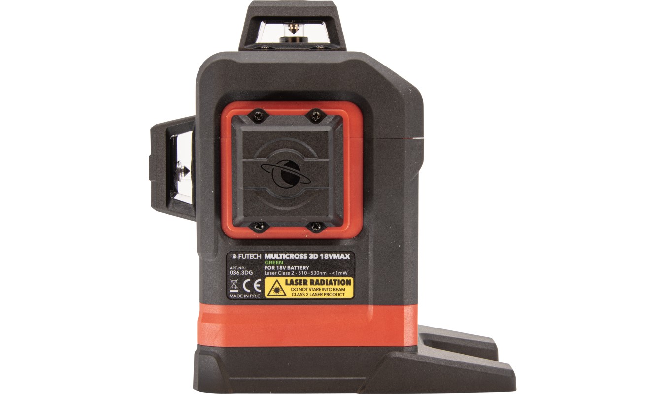 Futech 036.3DG MultiCross 3D 18V MAX Πράσινο 3D λέιζερ διασταυρούμενων γραμμών χωρίς μπαταρίες και φορτιστή