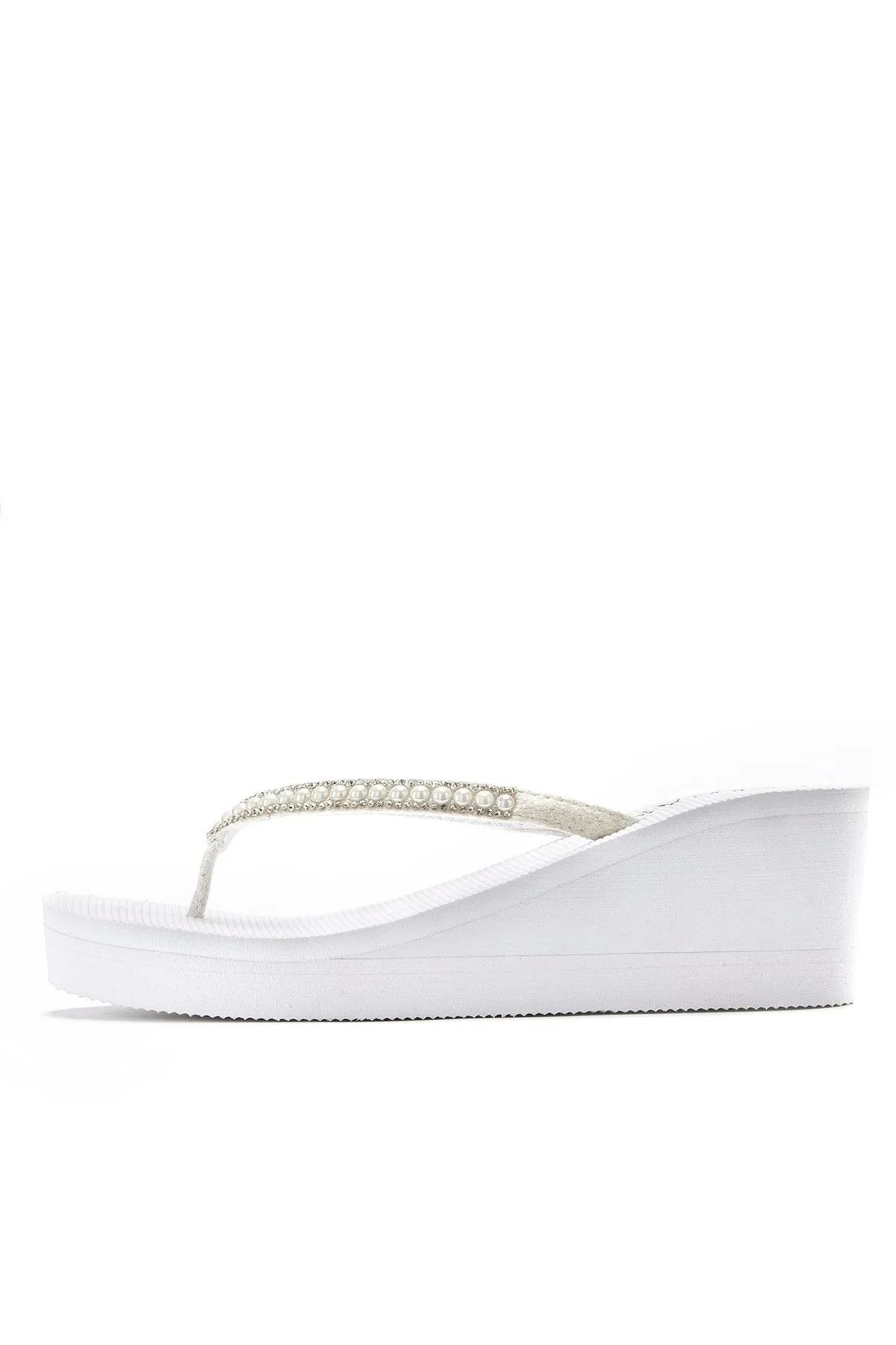LASCANA  Sandalette - Weiß - Keilabsatz