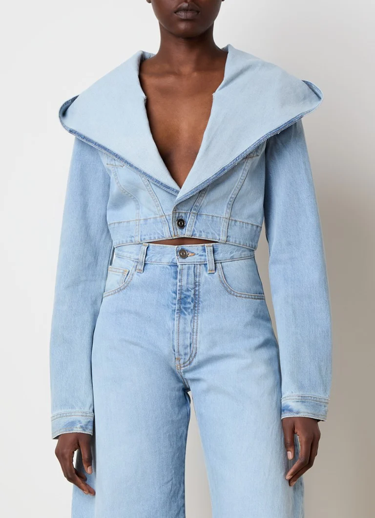 Jachetă scurtă cu glugă Alaïa, stil cowboy