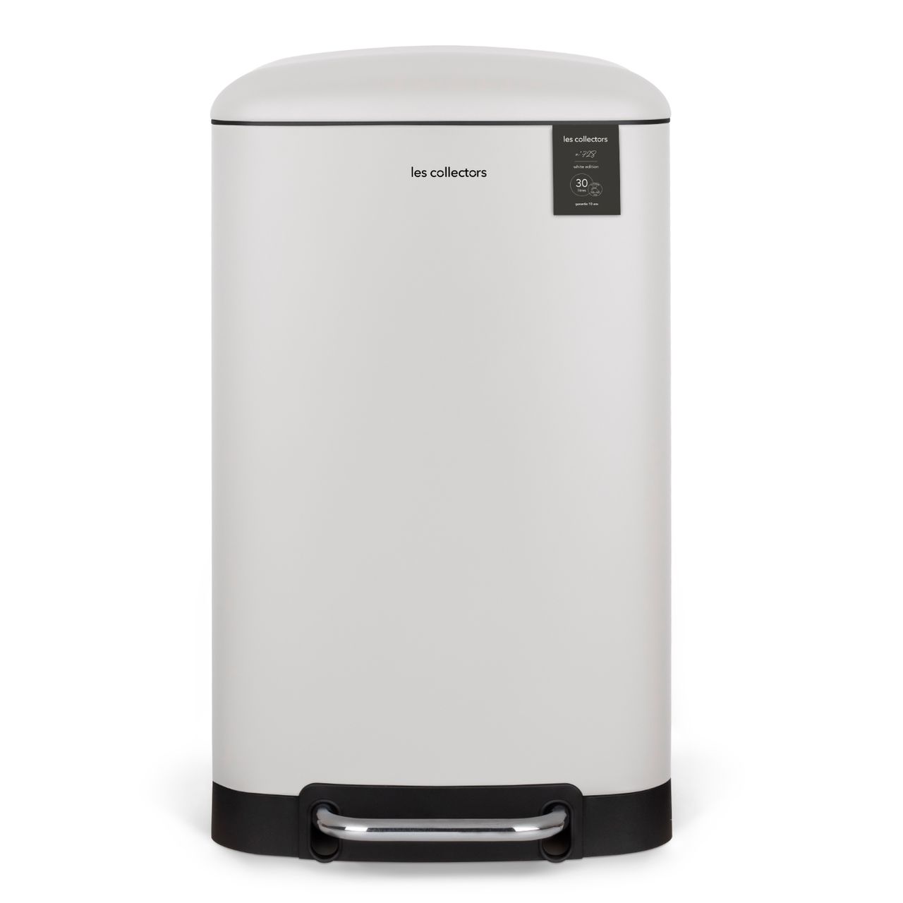 Les Collectors Treteimer N°728 aus Edelstahl, Fassungsvermögen 30 l, kompakt, herausnehmbarer Inneneimer, elegantes Design, mattes Finish, robust, geräuscharmer Deckelverschluss