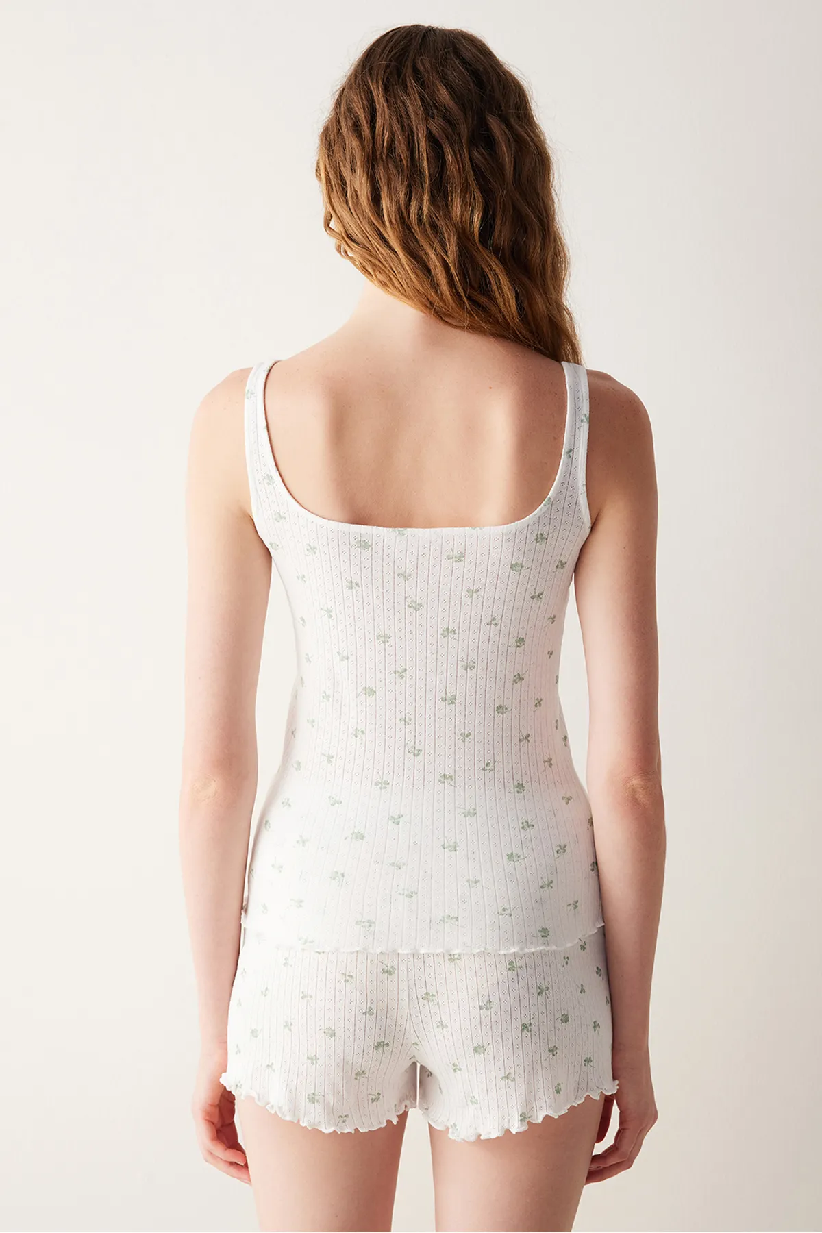 Penti  Pyjama-Set „Lucky Pointel“ in cremeweißen Shorts