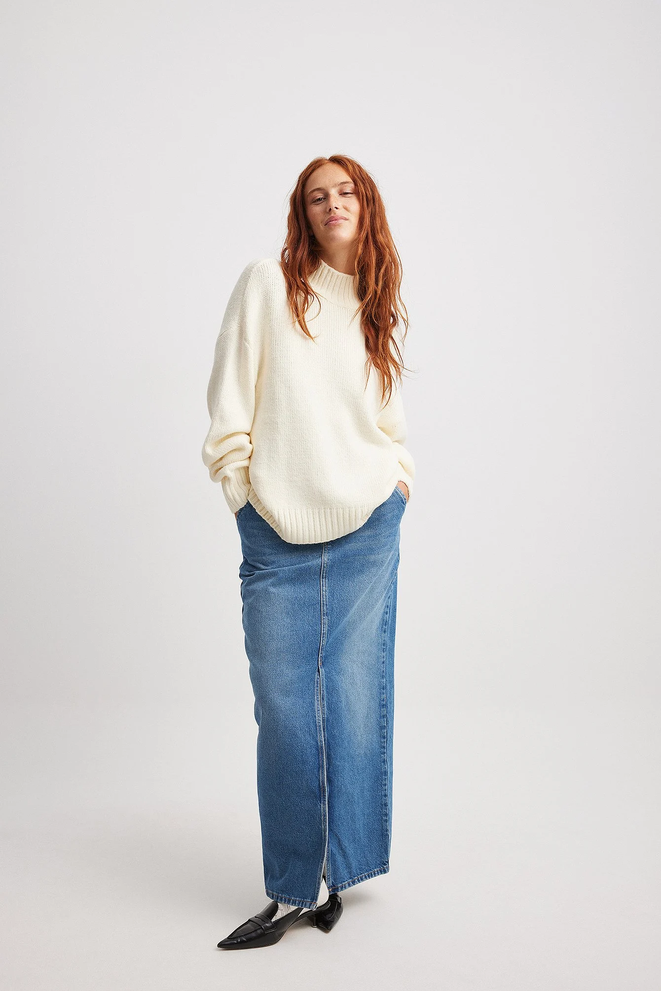 Strickpullover mit Rollkragen