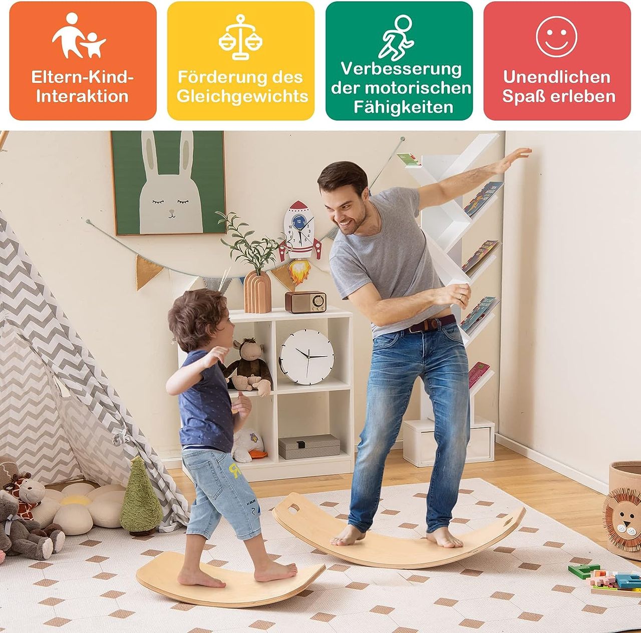 Costway Balance Board 60 x 30cm   87 x 30cm
