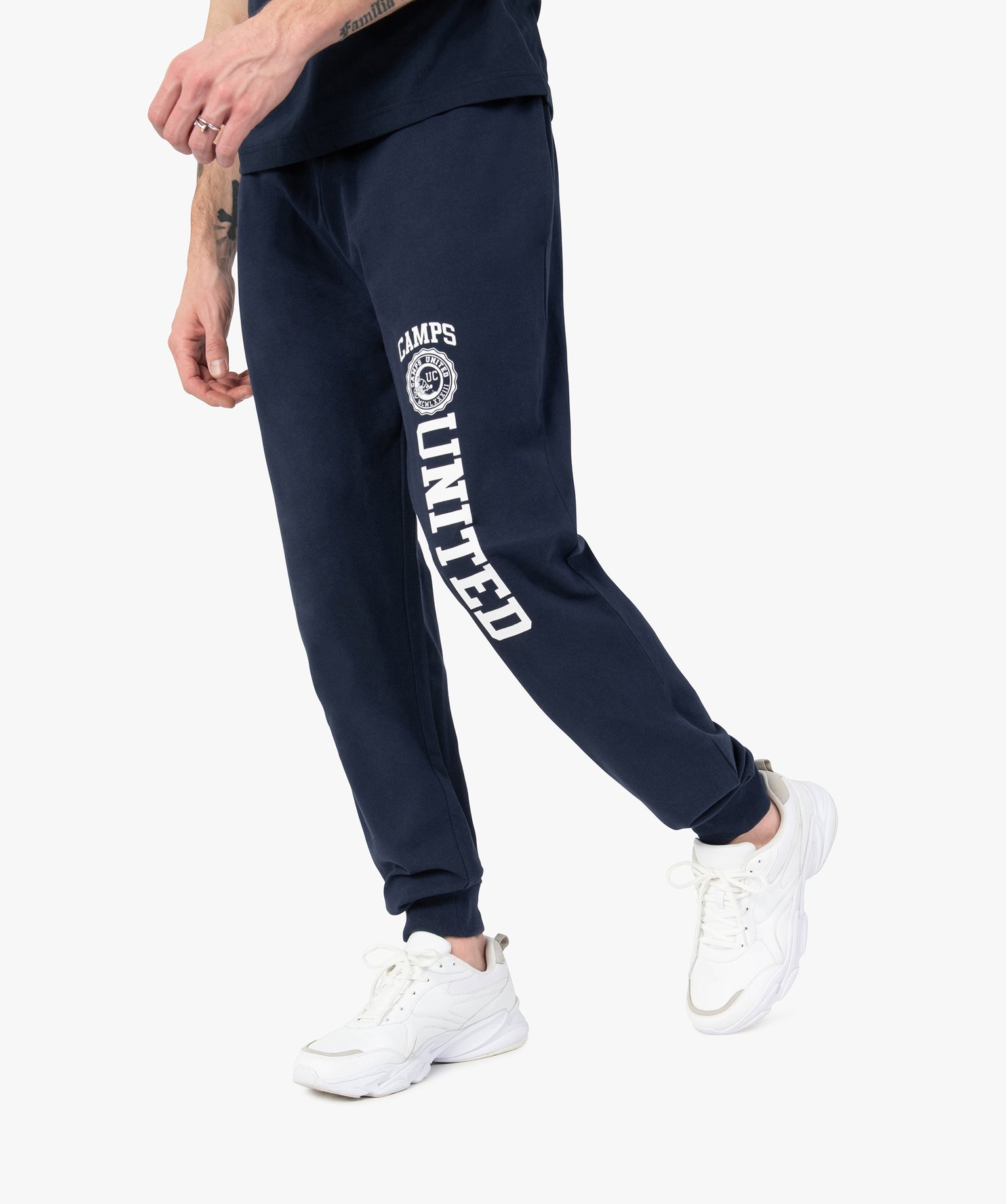 Pantalon de jogging homme avec inscription – Camps United bleu | GEMO