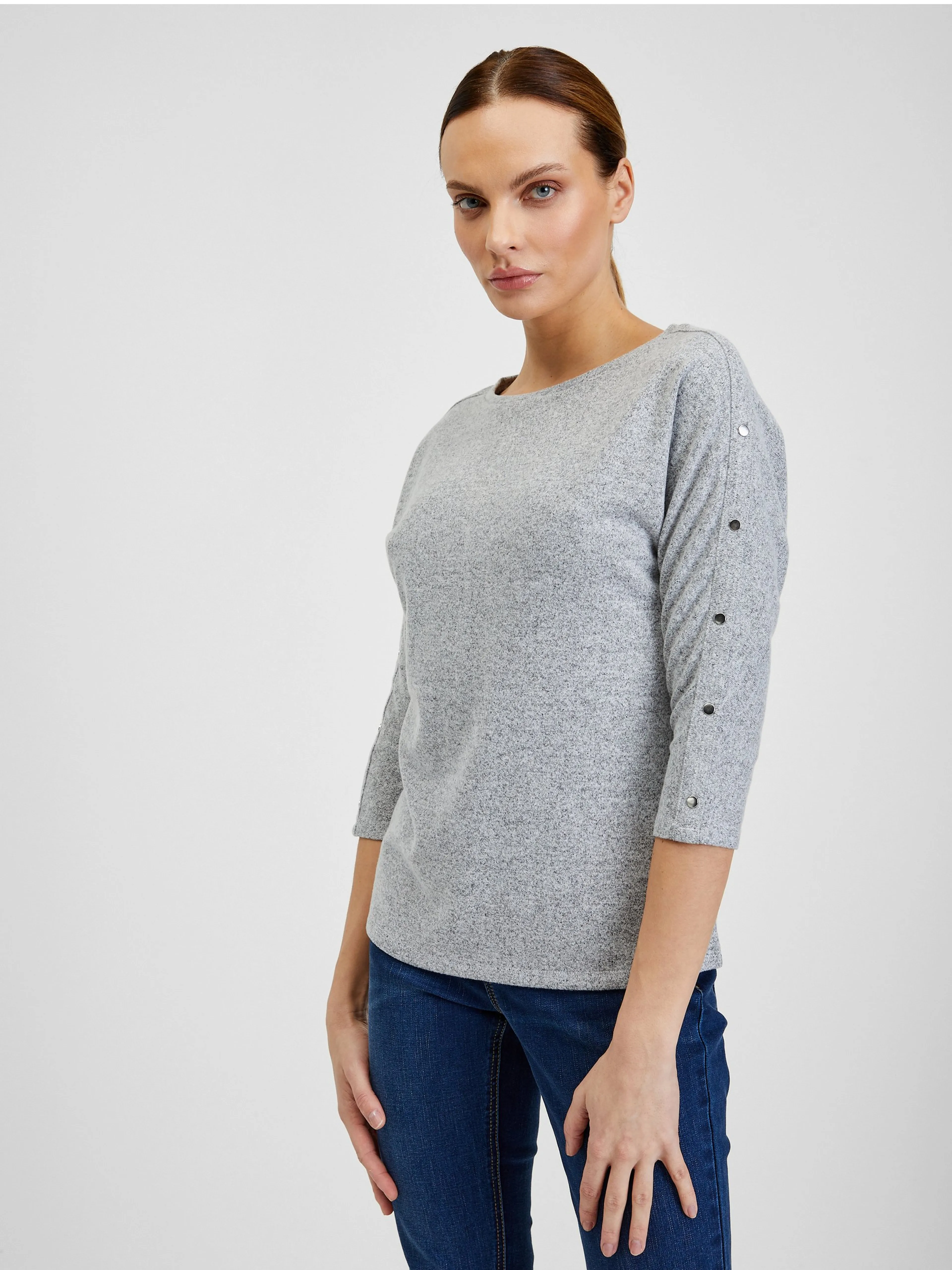 Hellgraues Damen-T-Shirt ORSAY