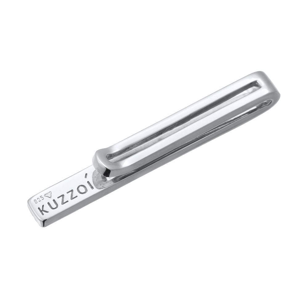 KUZZOI KUZZOI Épingle de Cravate Hommes épingle à cravate rainures design en argent ster Bijoux