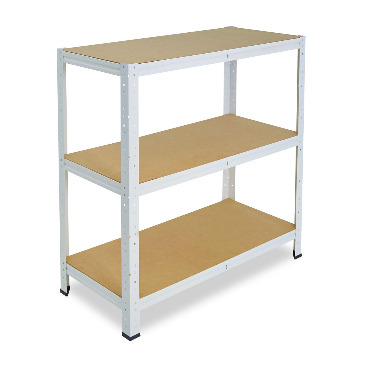 Shelfplaza HOME 90x50x40cm Schwerlastregal in weiß mit 3 Böden