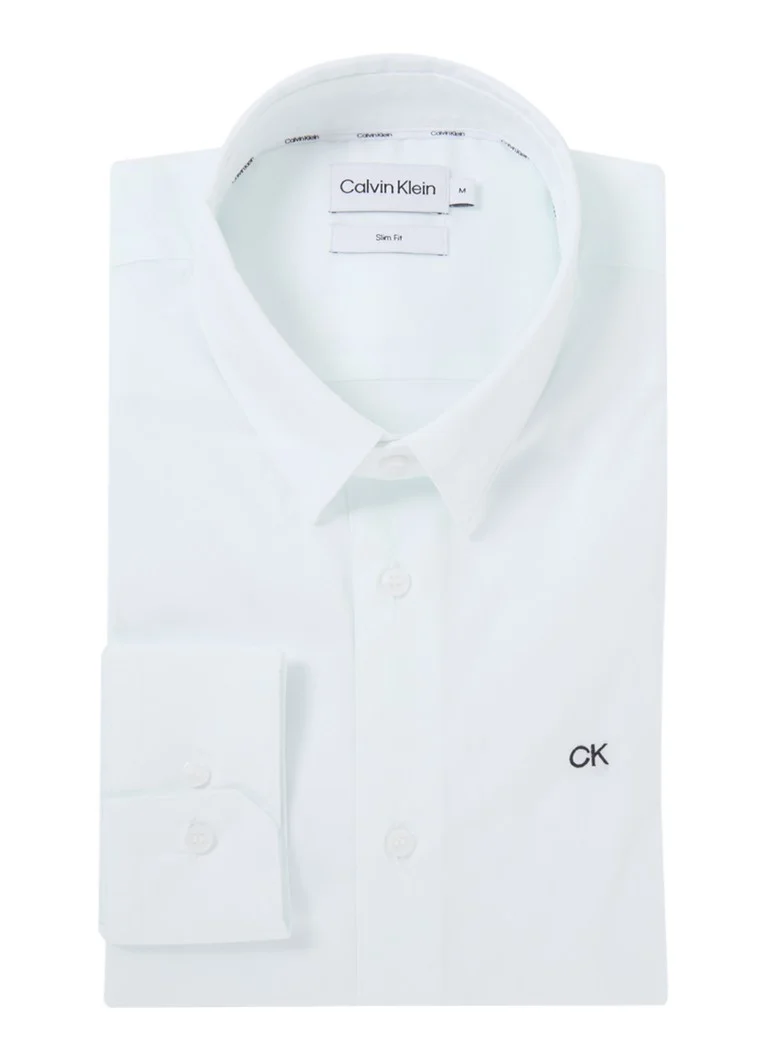 Calvin Klein Poplin slim fit košulja s logom