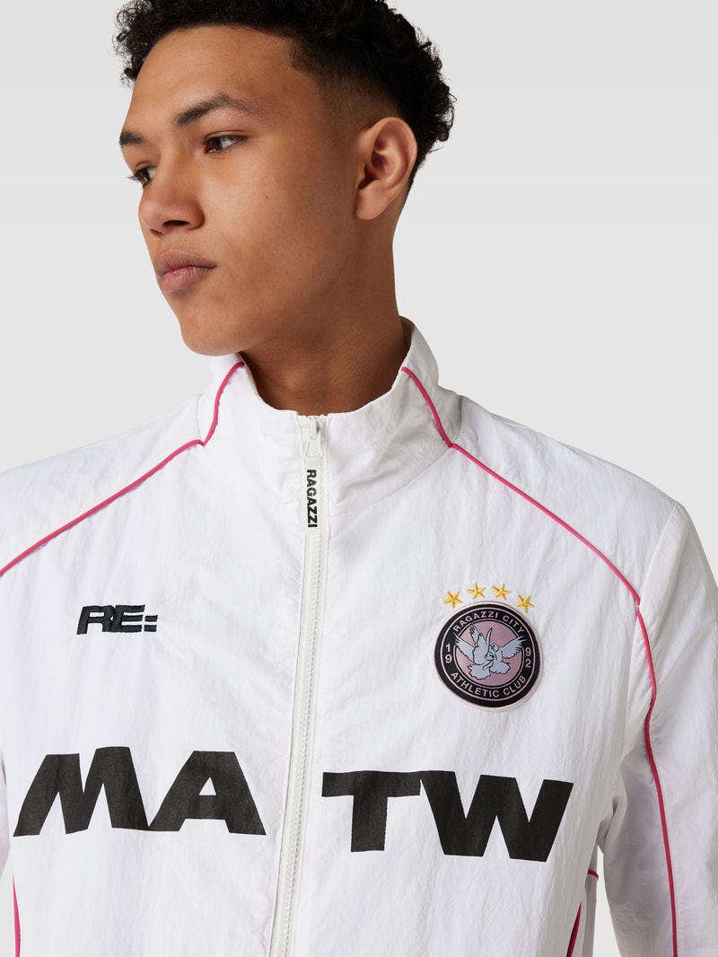 Trainingsjacke mit Statement-Print - MATW x REVIEW Drop 10 in weiß