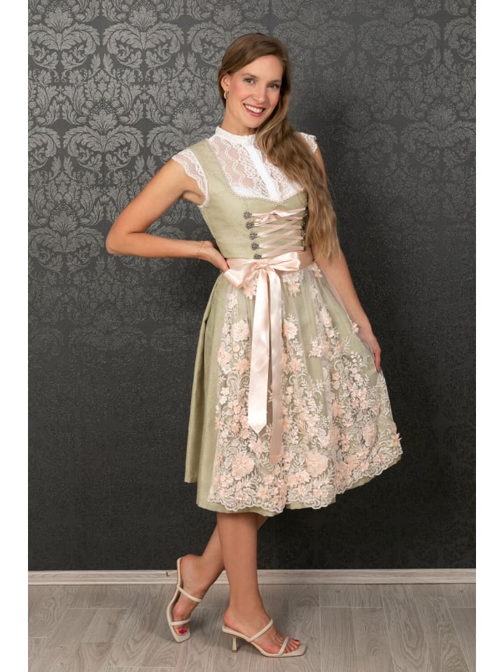 Edelnice Midi Dirndl Simona in grün günstig kaufen