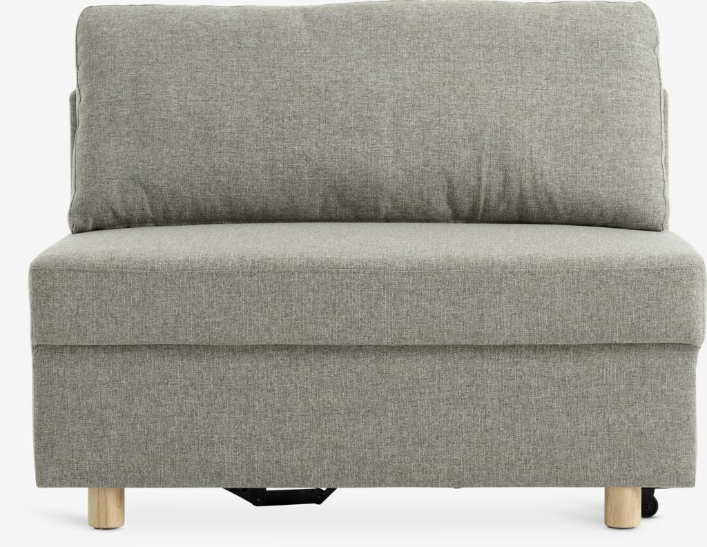 OLSTRUP, canapé-lit 1,5 places, tissu gris/chêne