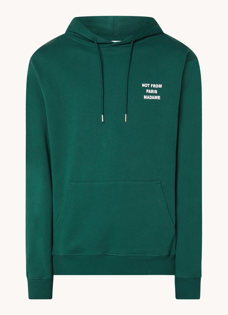 Drôle de Monsieur Hoodie ar apdruku priekšā un aizmugurē