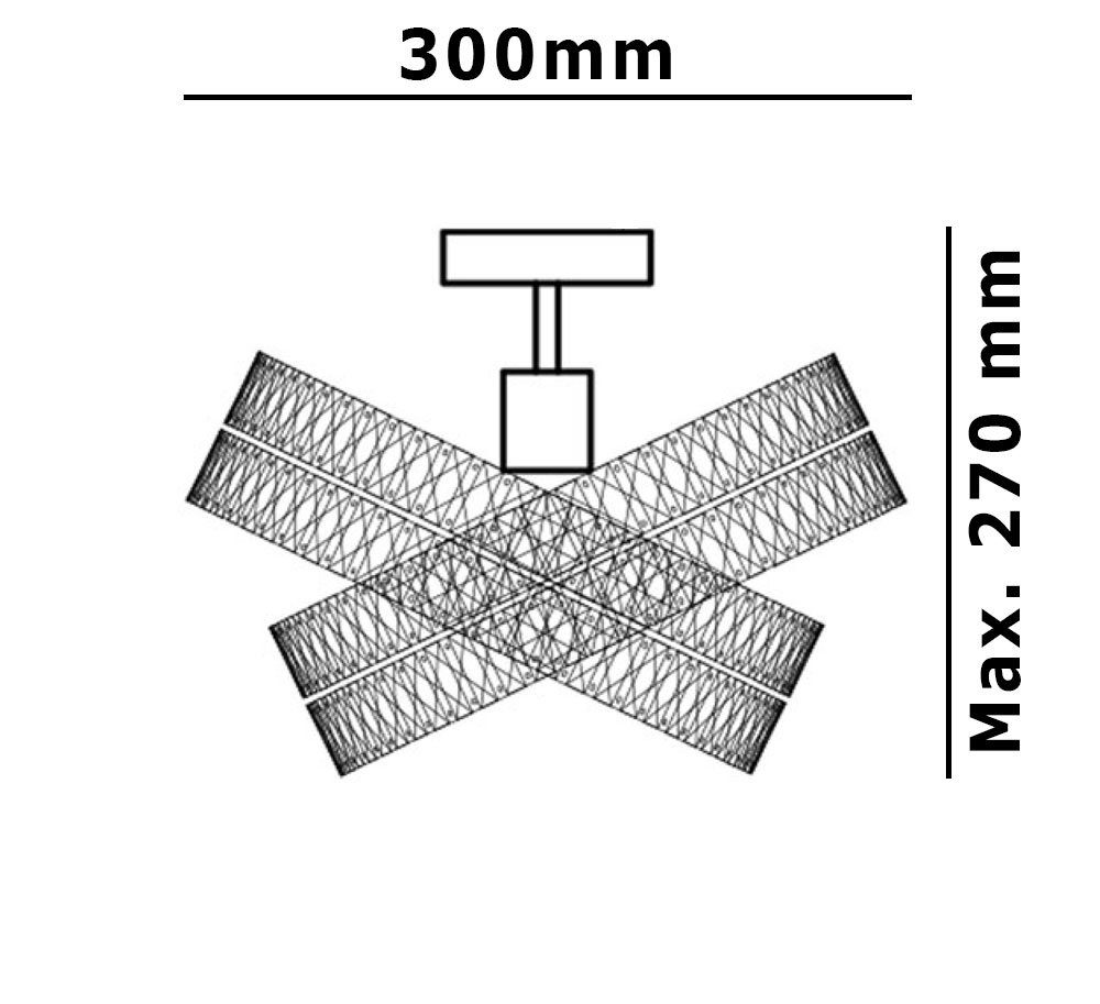 Lewima Deckenleuchte Sermo, Design Glas Kristall Deckenlampe Chrom Lampe Modern Ø30cm 1xE27, für LED wechselbar Lichtfarbe und Stärke beliebig, Leuchte Lüster Glitzernd klein
