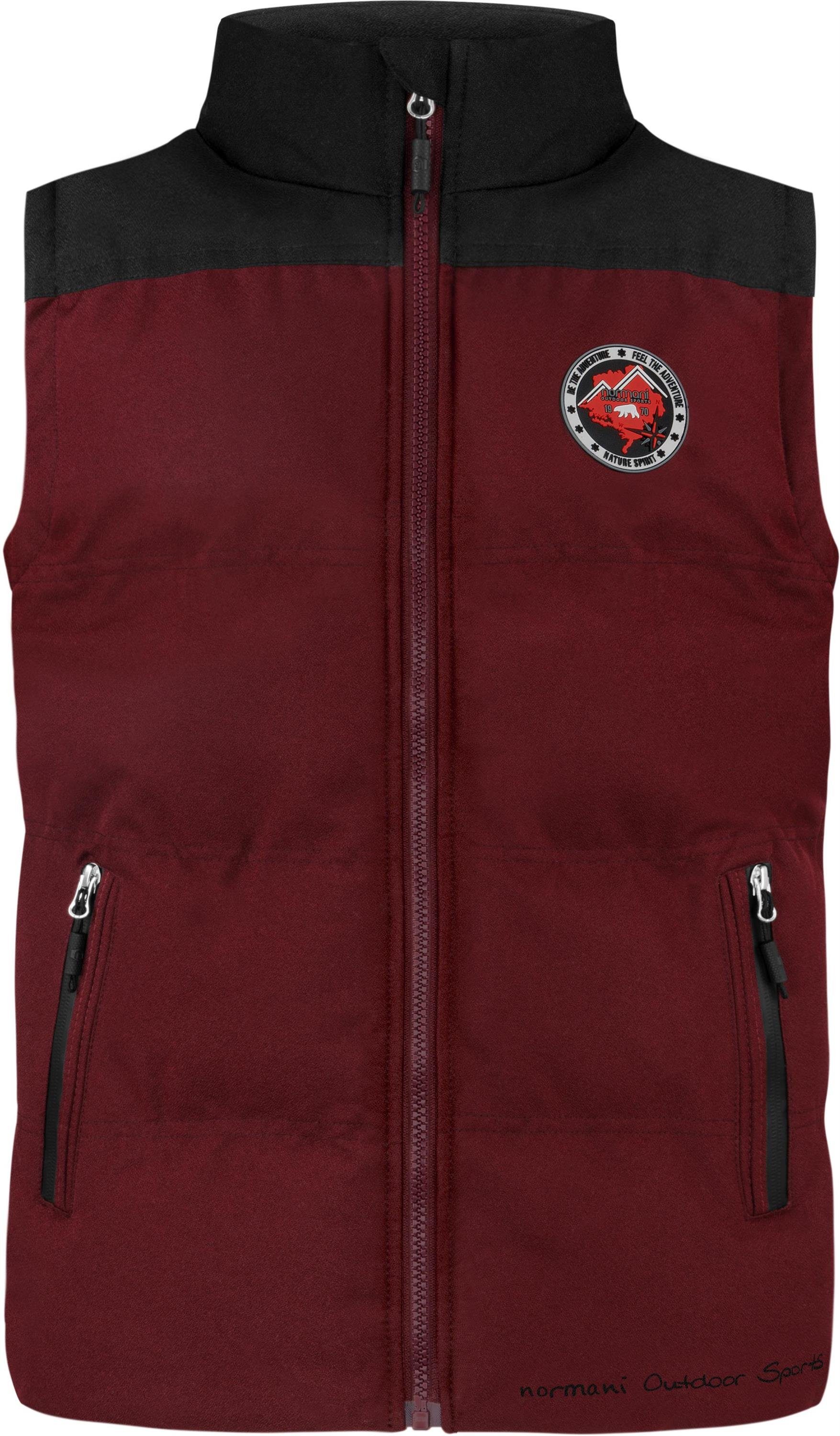 normani Steppweste Kinder Weste Skien (1-tlg) Wattierte Winterweste - winddichter Outdoor Bodywarmer Weste mit Kapuze für Jungen und Mädchen