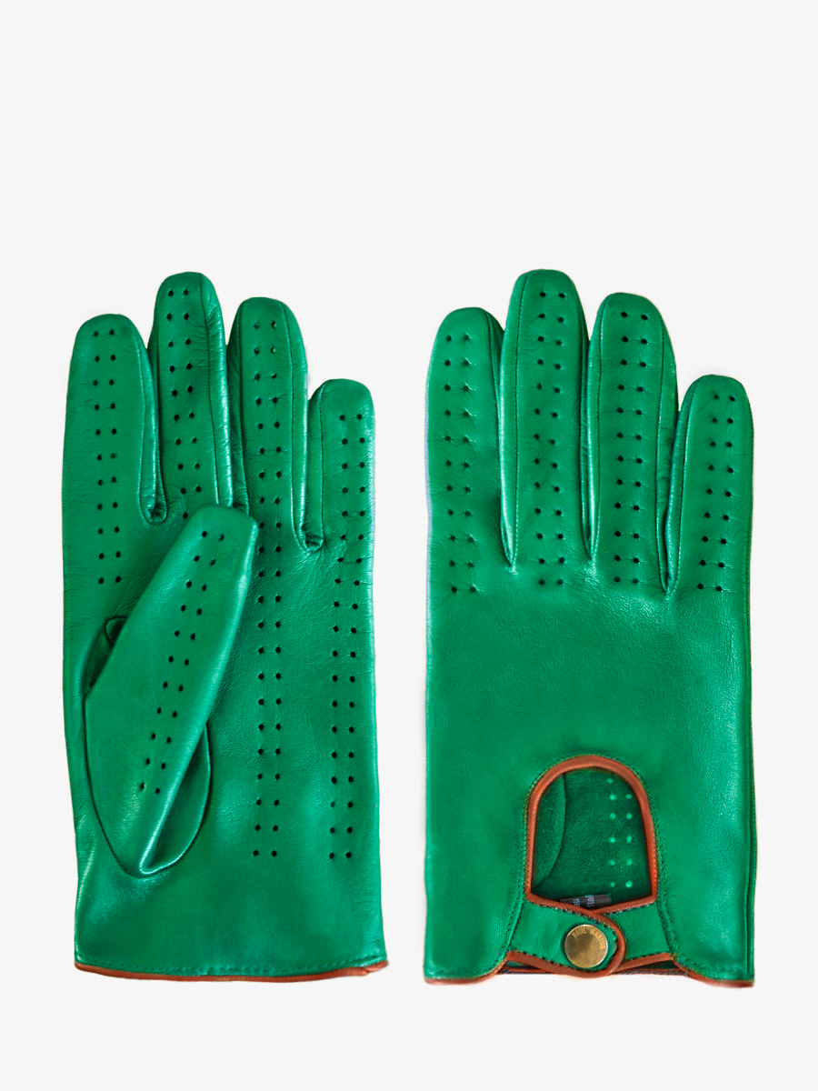 Gants Pilote Homme - Vert / Naturel