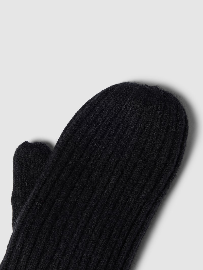 Handschuhe mit breitem Umschlag Modell 'ZENNA' in schwarz