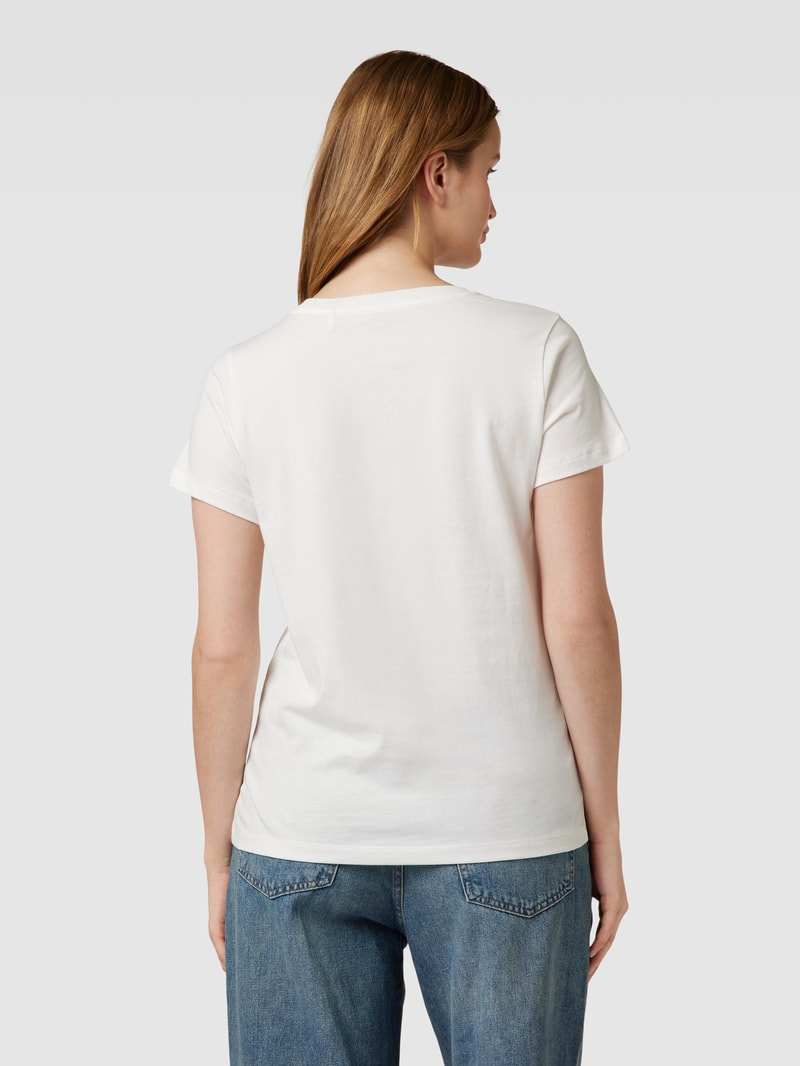 T-Shirt mit Label-Print Modell 'MIX N MATCH' in offwhite