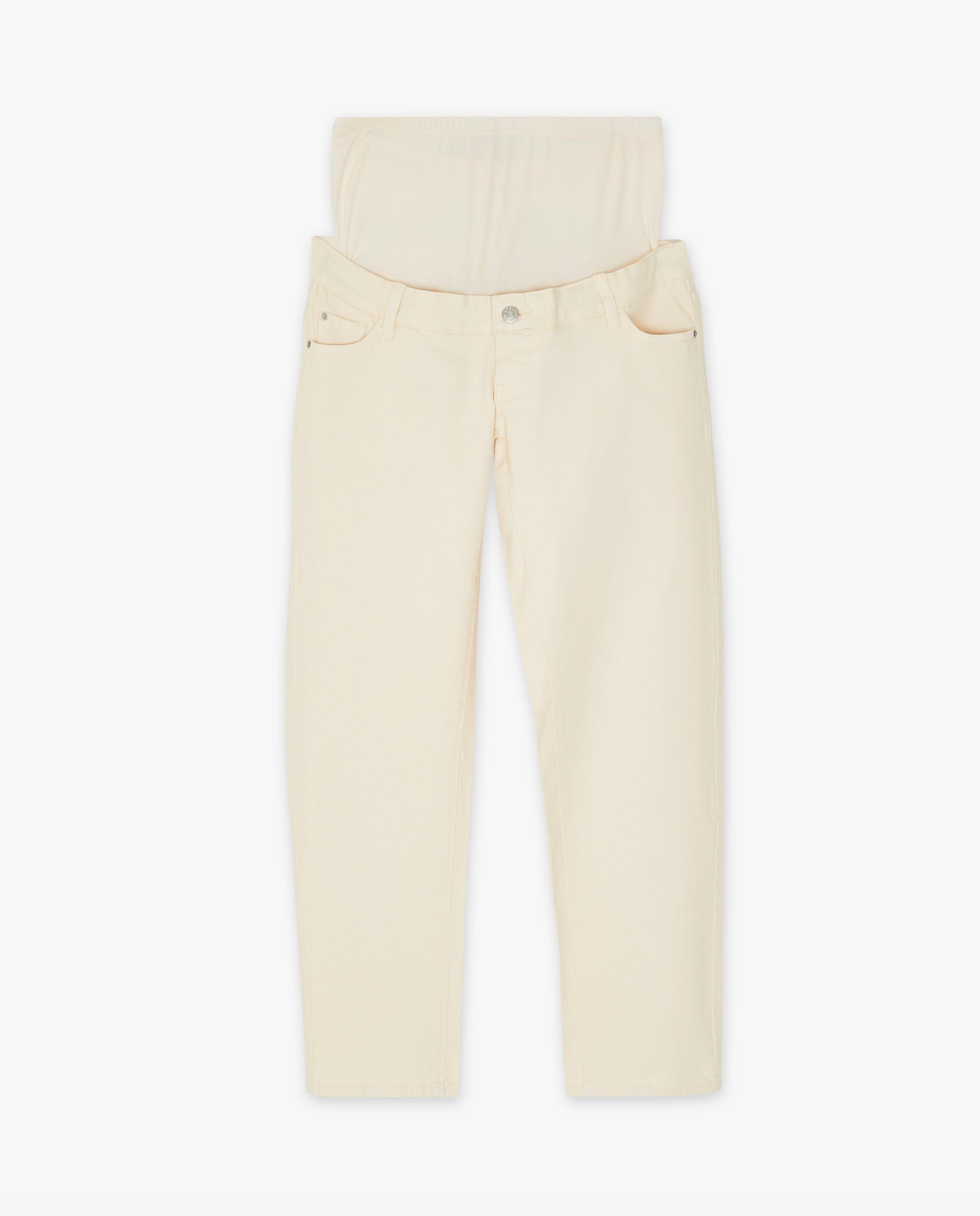 Atelier Maman Beige kismama farmernadrág fehér