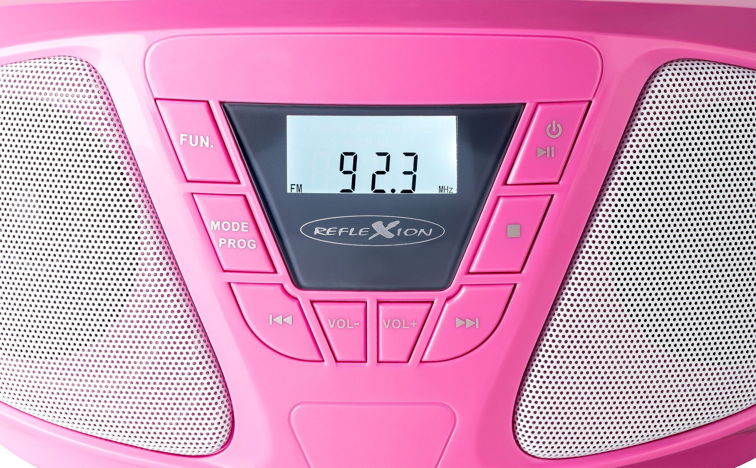 Reflexion CDR614 Boombox (UKW PLL Stereo Radio, CD-Player mit Radio, 16,00 W, Programmier-Funktion (CD: 20 Tracks)