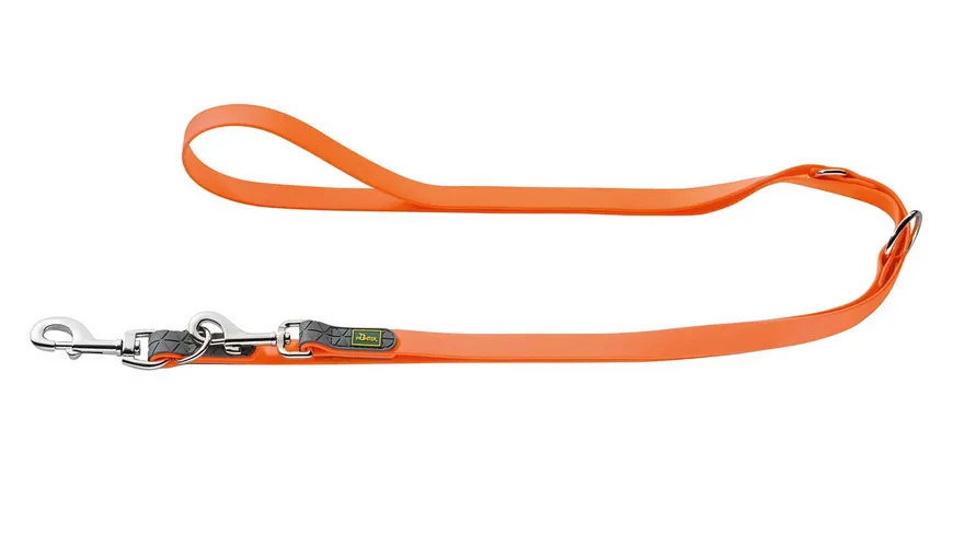 Hunter verstellbare Hunde Führleine Convenience Farbe: neon-orange, Größe 15 mm / 200 cm