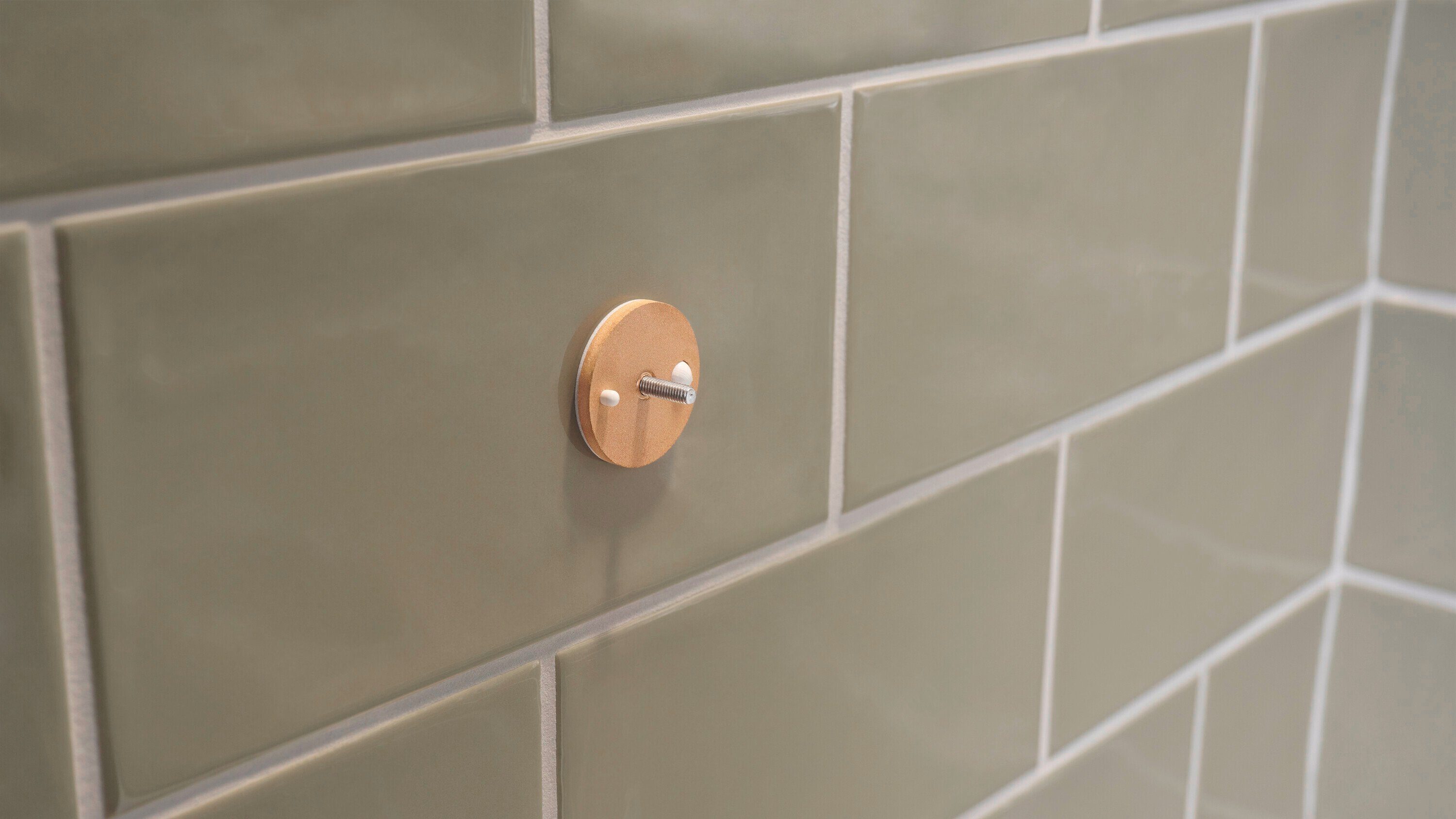 tesa Duschablage ALUXX BLACK Eck-Duschablage zweistöckig, Set 1-tlg., mit Klebelösung zur Wandmontage ohne Bohren